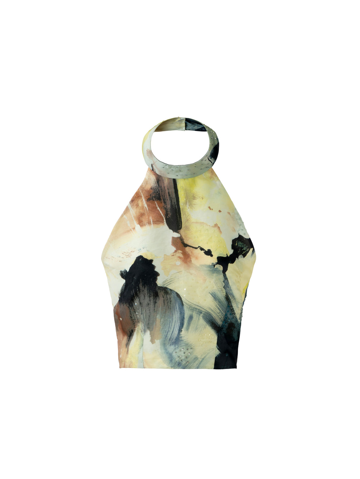 Abstract Burst Halter Top