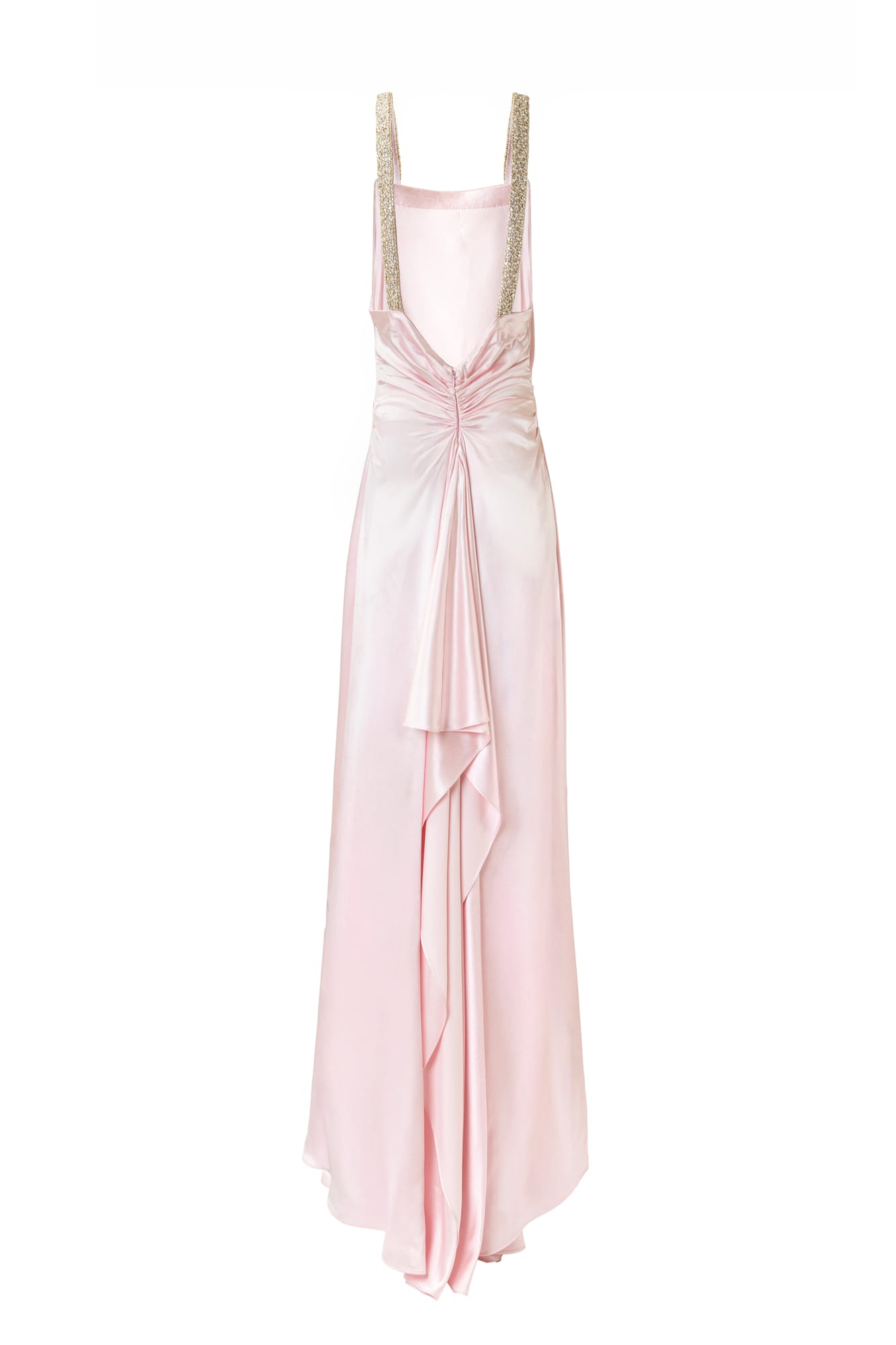 Luxury pink midi dress with high-fashion silk-touch finish, sleek evening silhouette for cocktail style