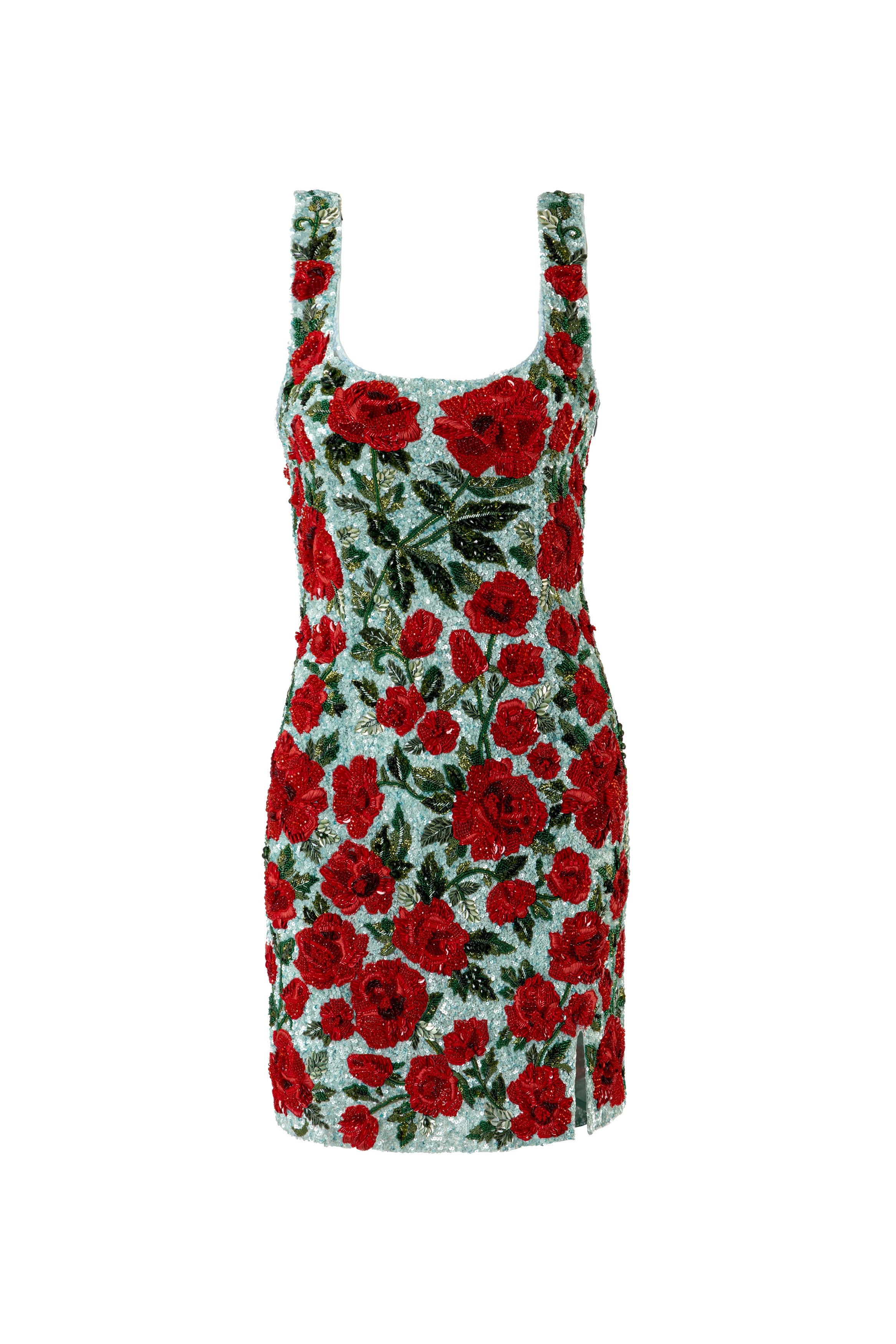 Crimson Rose Mini Dress
