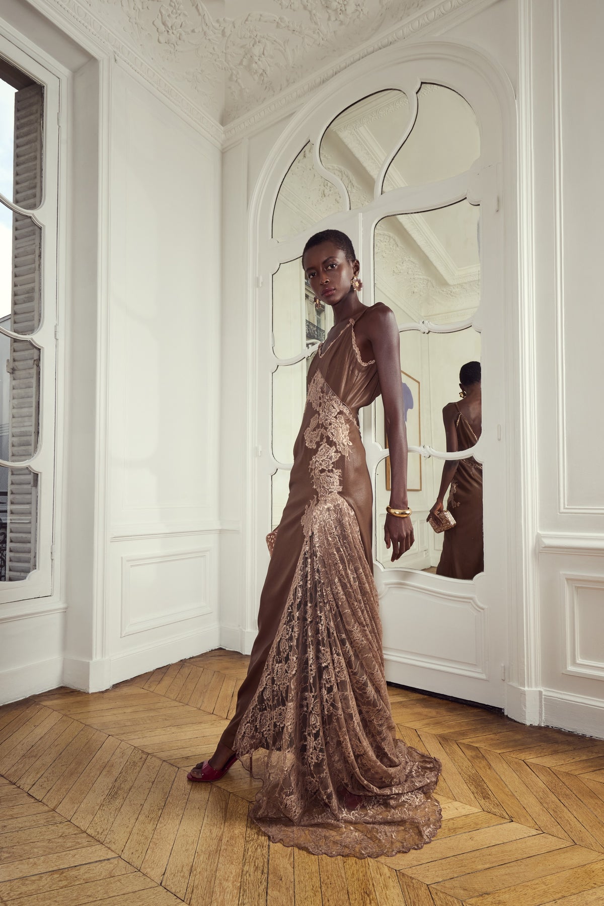 Antique Rose Mocha Slip Dress