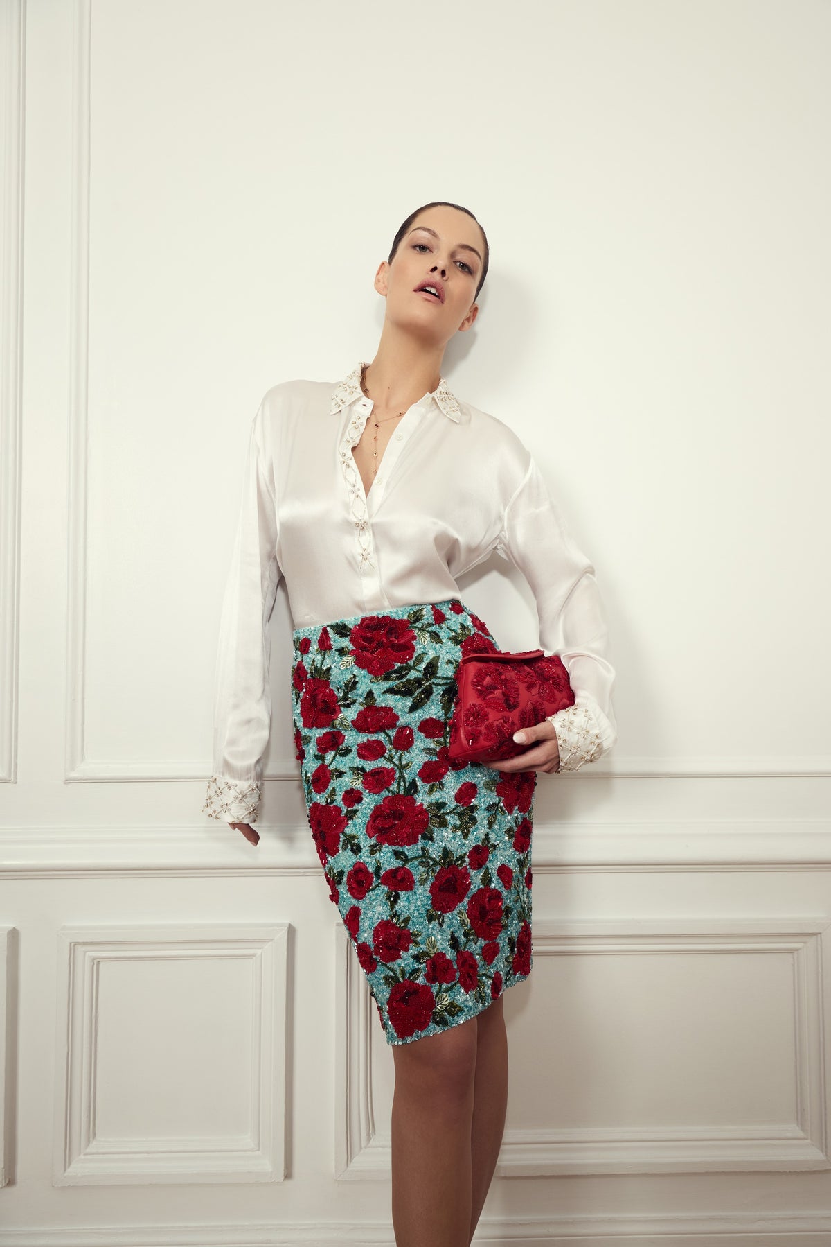 Pearl Geo Satin Shirt