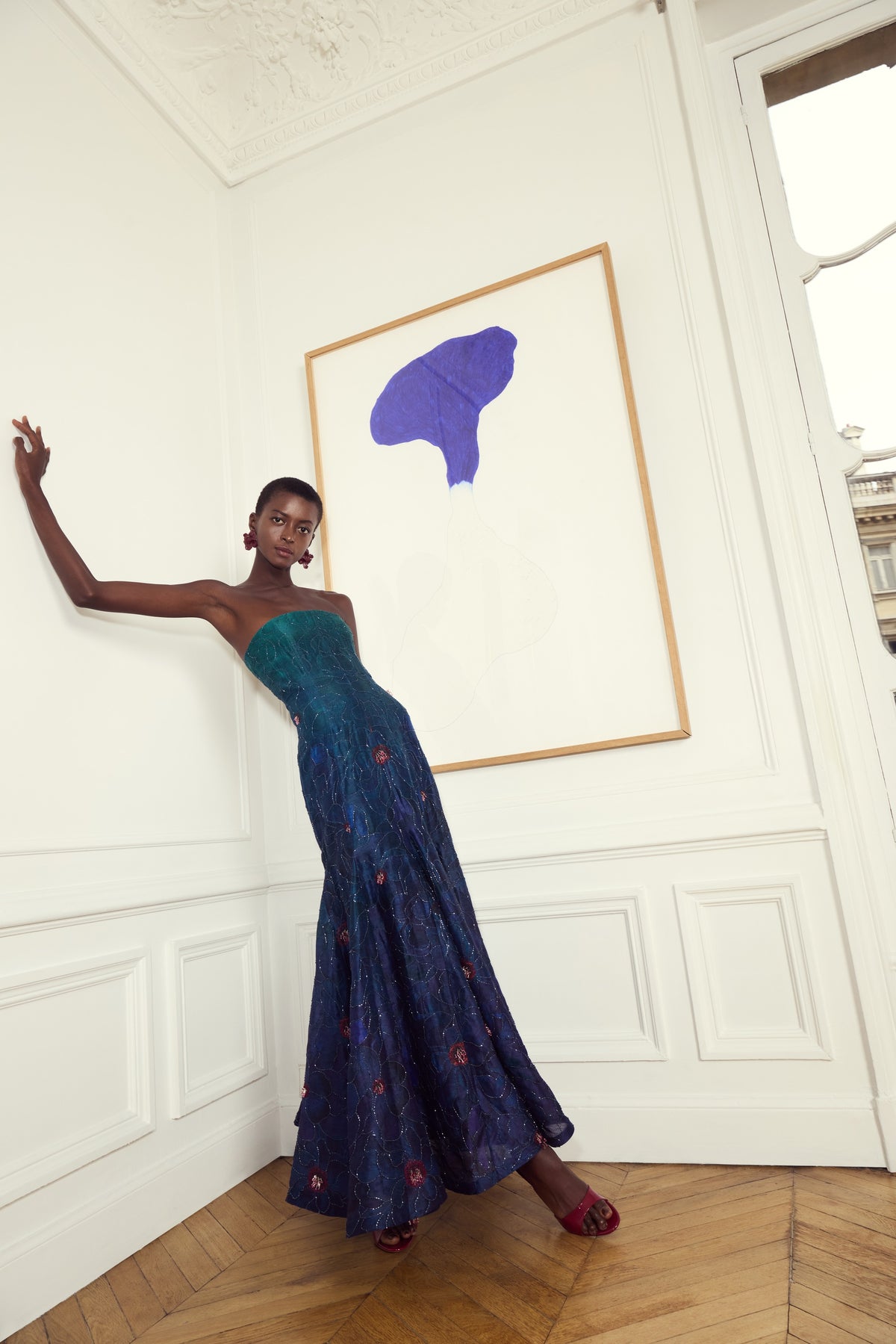 Blue Rose Burst Dress