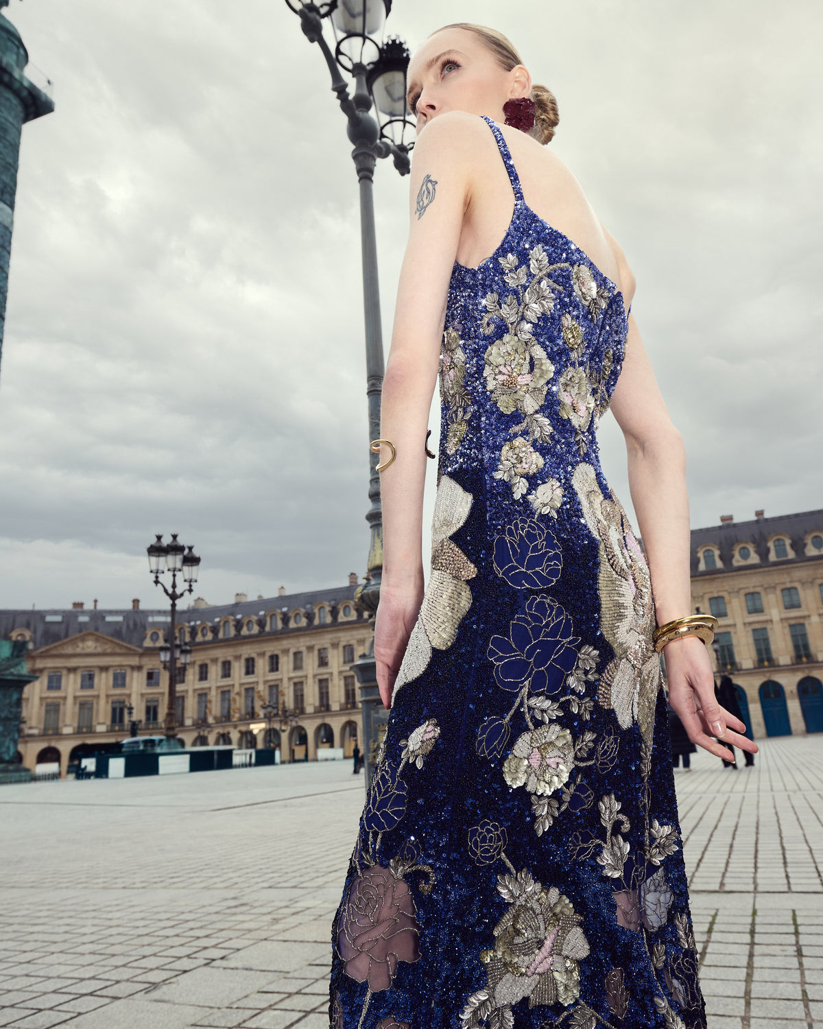 Midnight Sapphire Embellished Dress