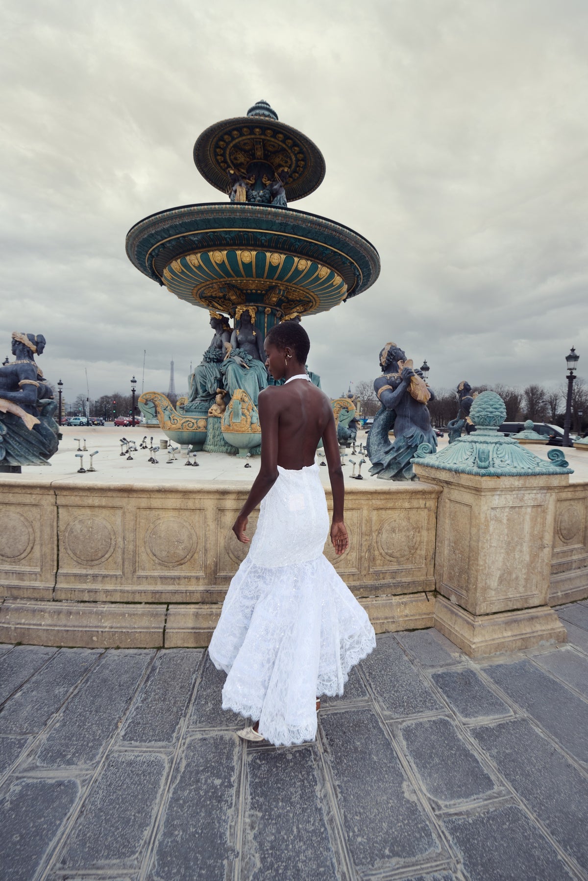 Moonveil Halter Fishtail Dress