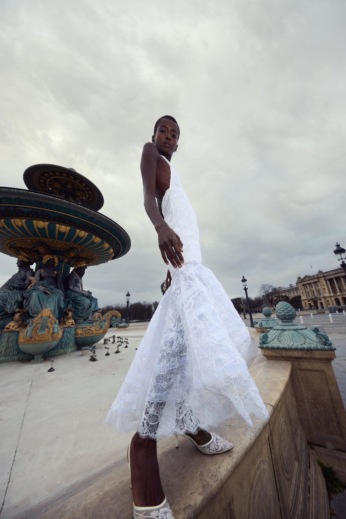 Moonveil Halter Fishtail Dress