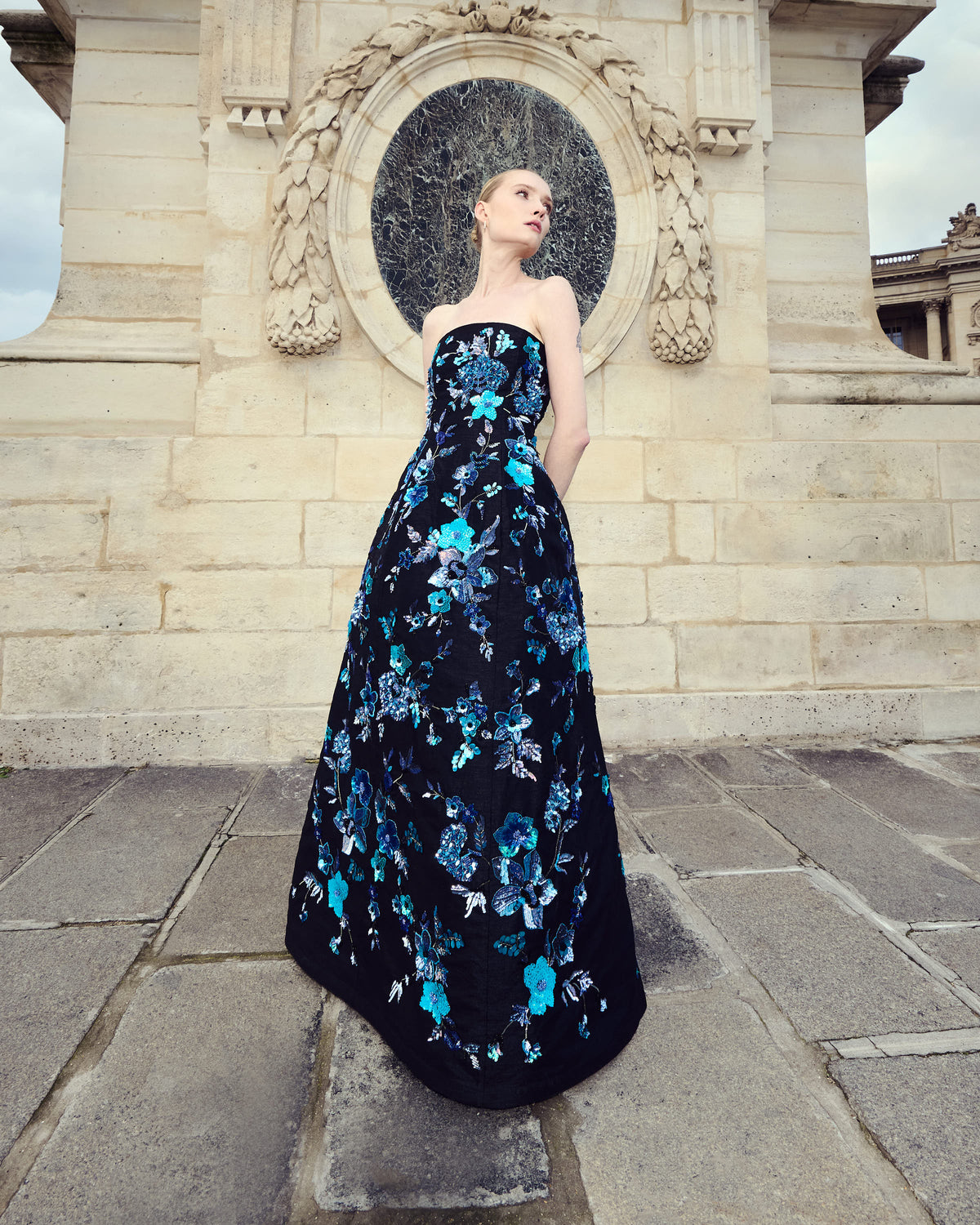 Midnight Turquoise Embellished Dress