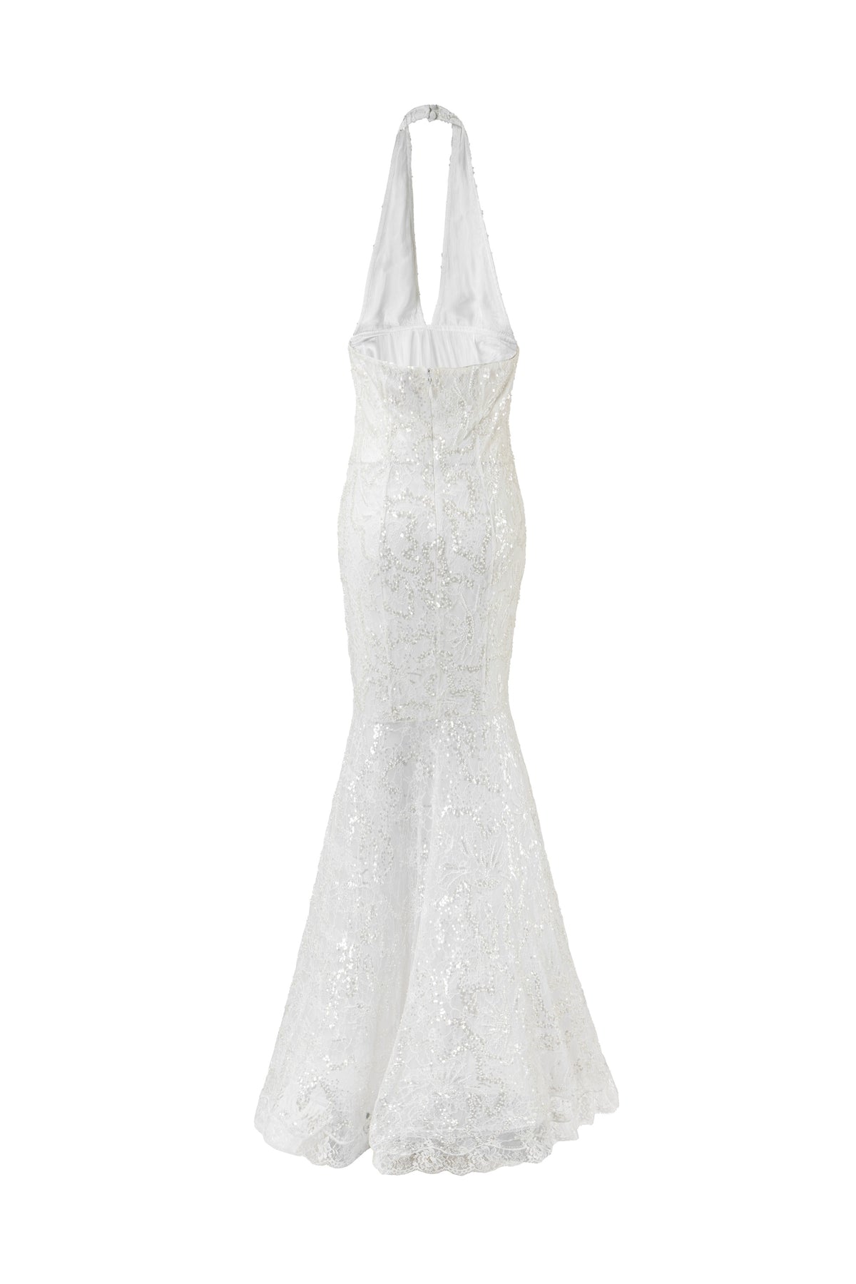 Moonveil Halter Fishtail Dress