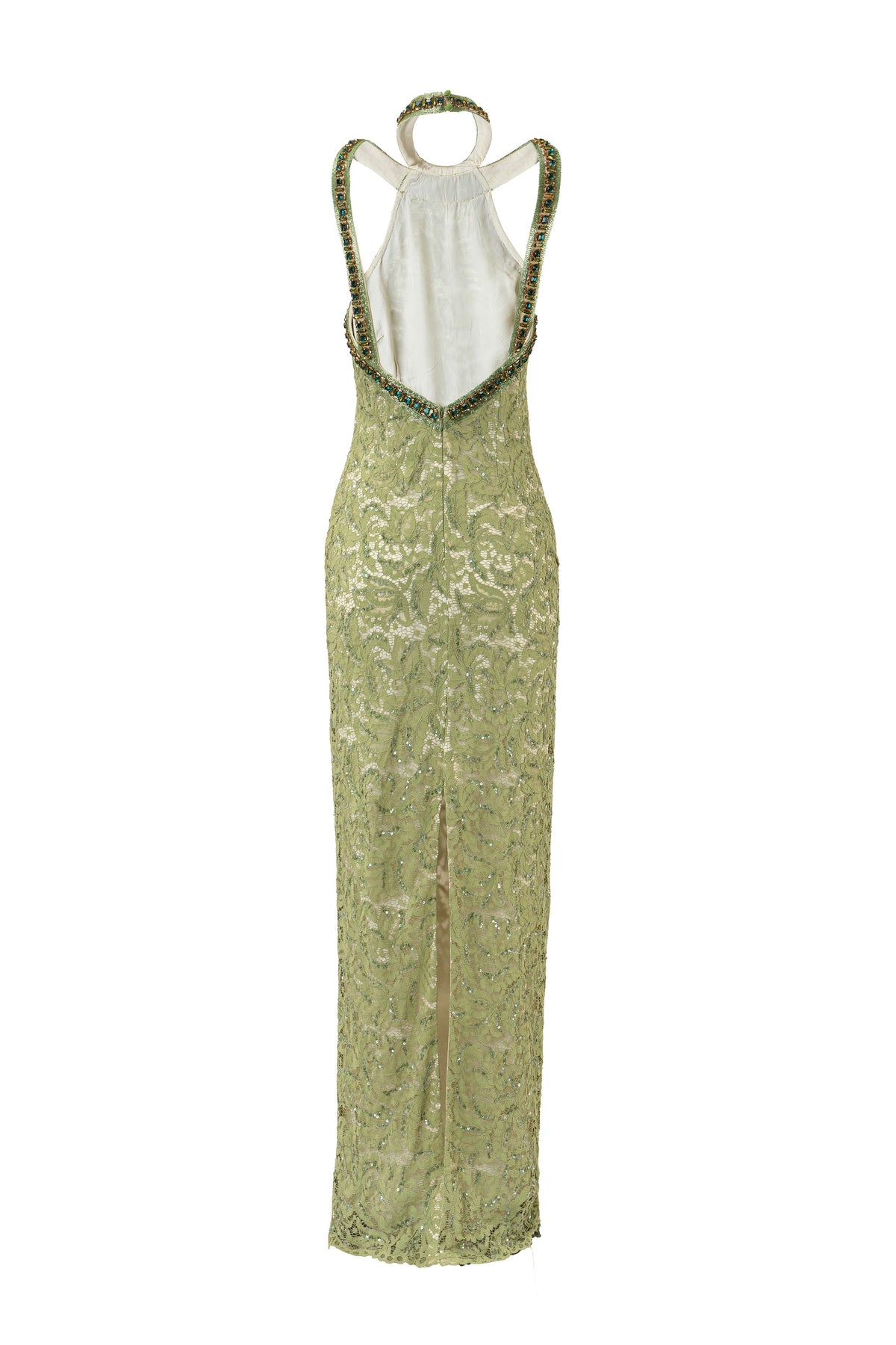Sage Seduction Embroidery Dress
