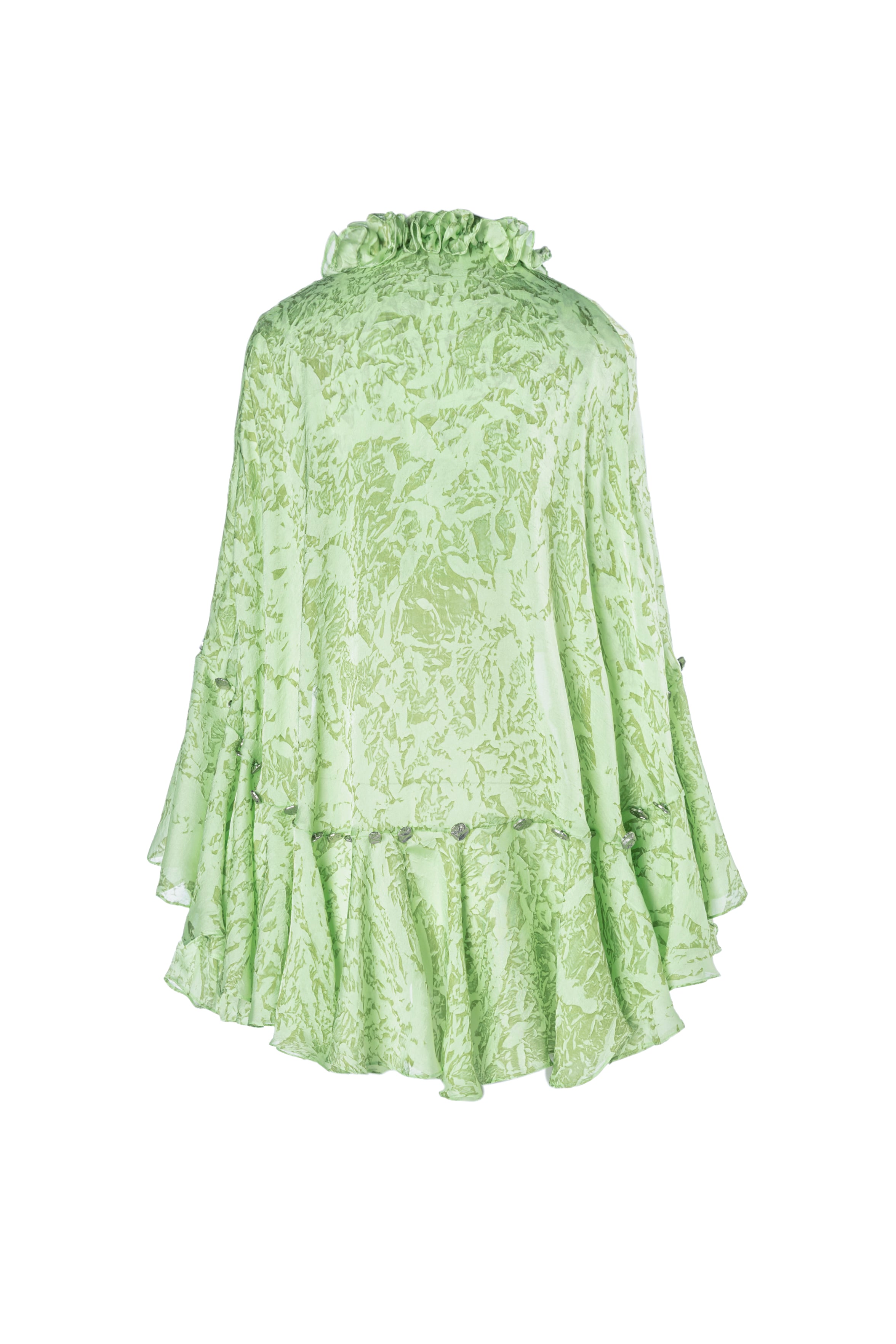 Mistleaf Ruffle Printed Top