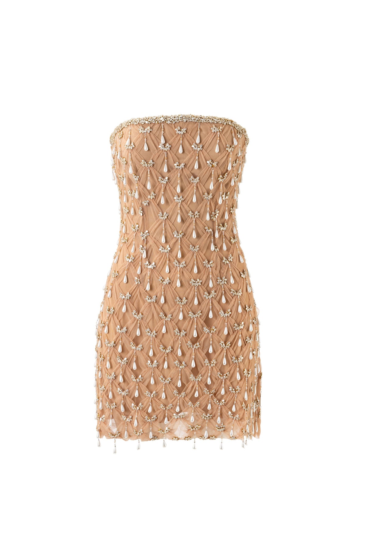 Blush Tulle Embroidery Dress