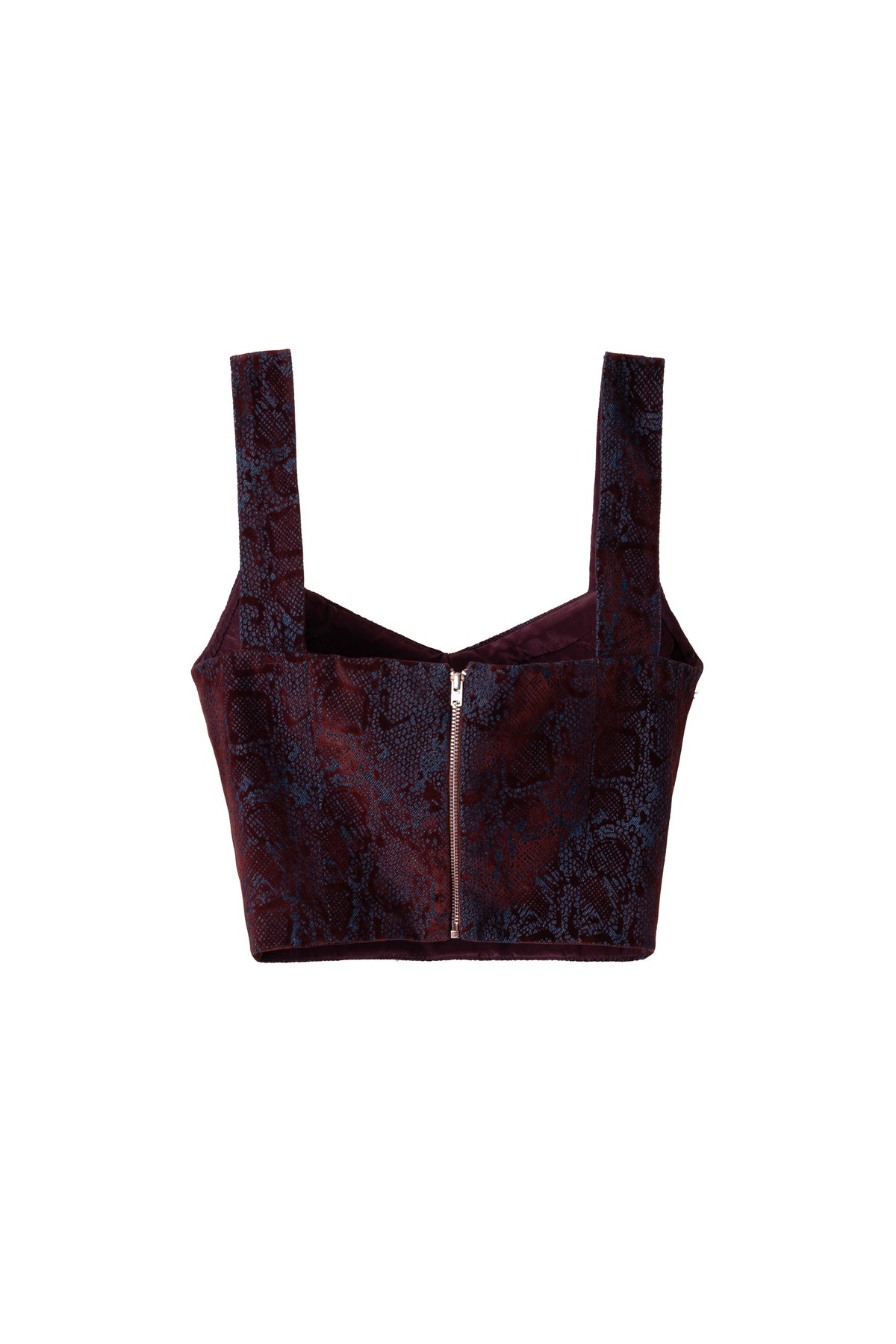 Scarlet Plush Denim Bustier Top