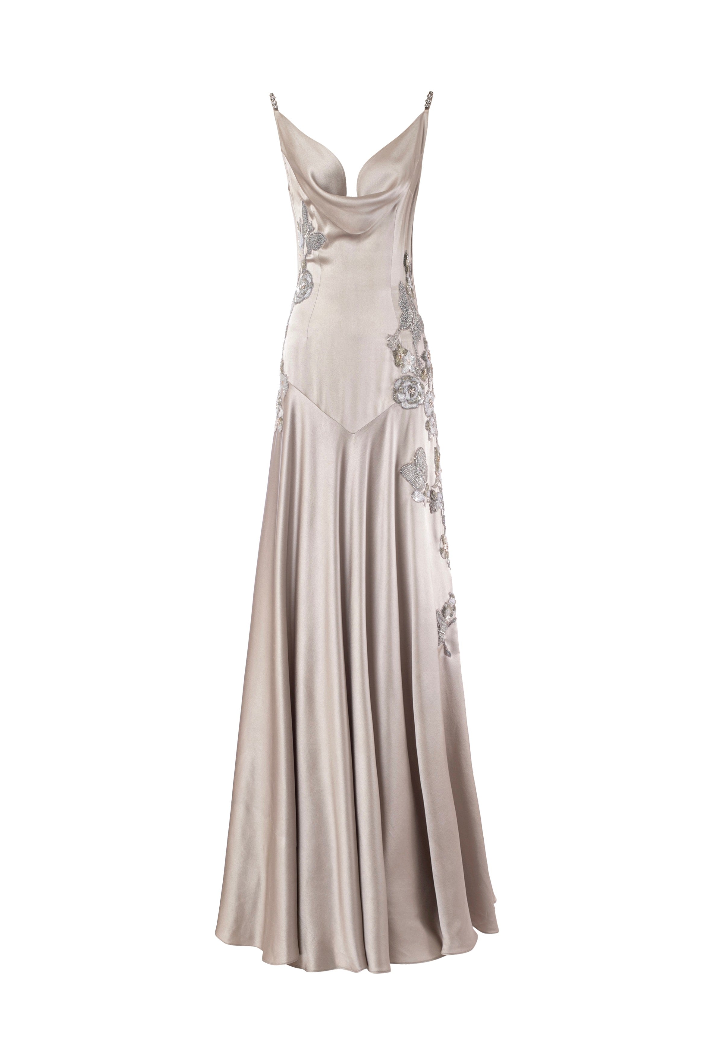 Champagne Mist Drape Dress