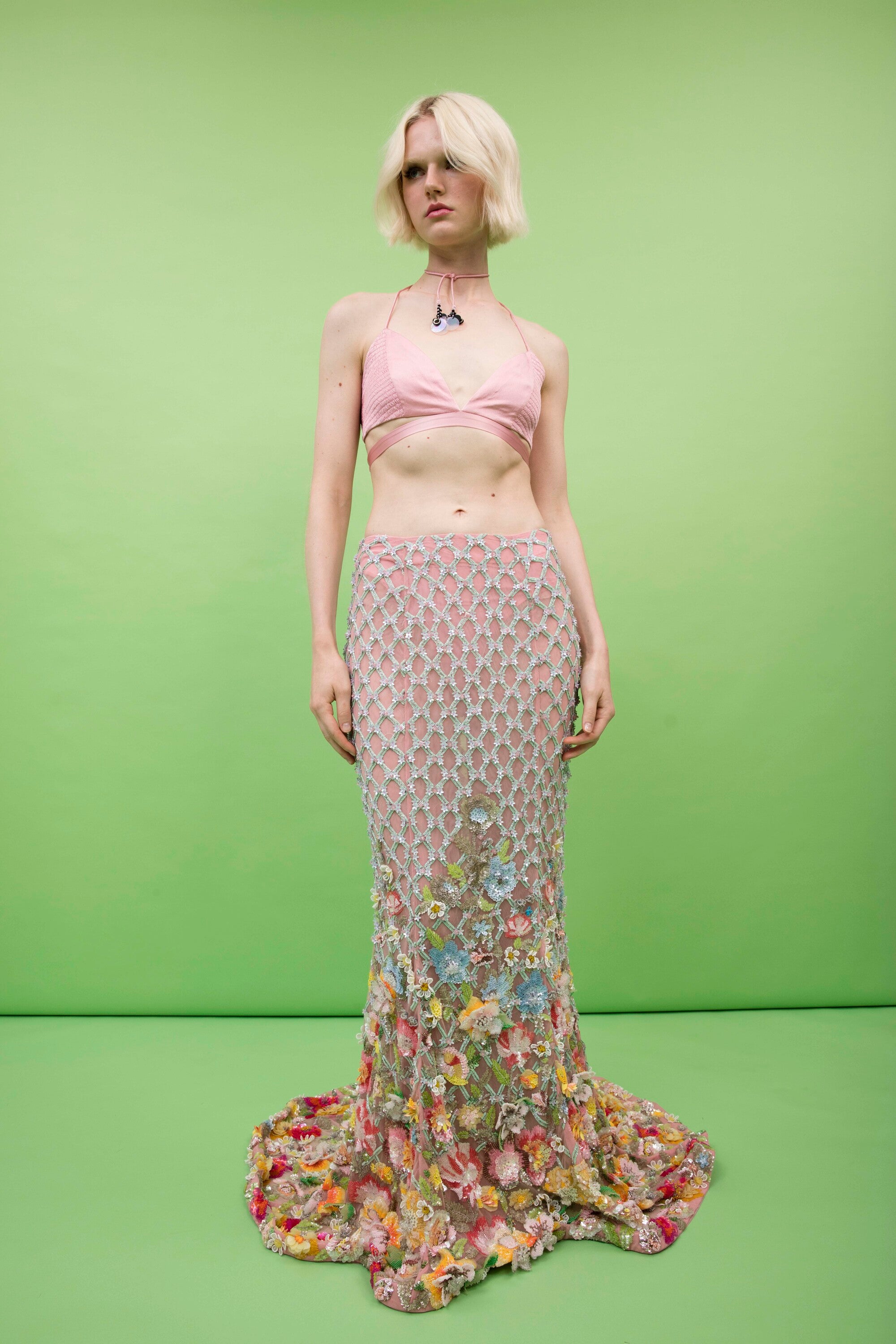 Aurora rose quartz Twilight Blossom Skirt