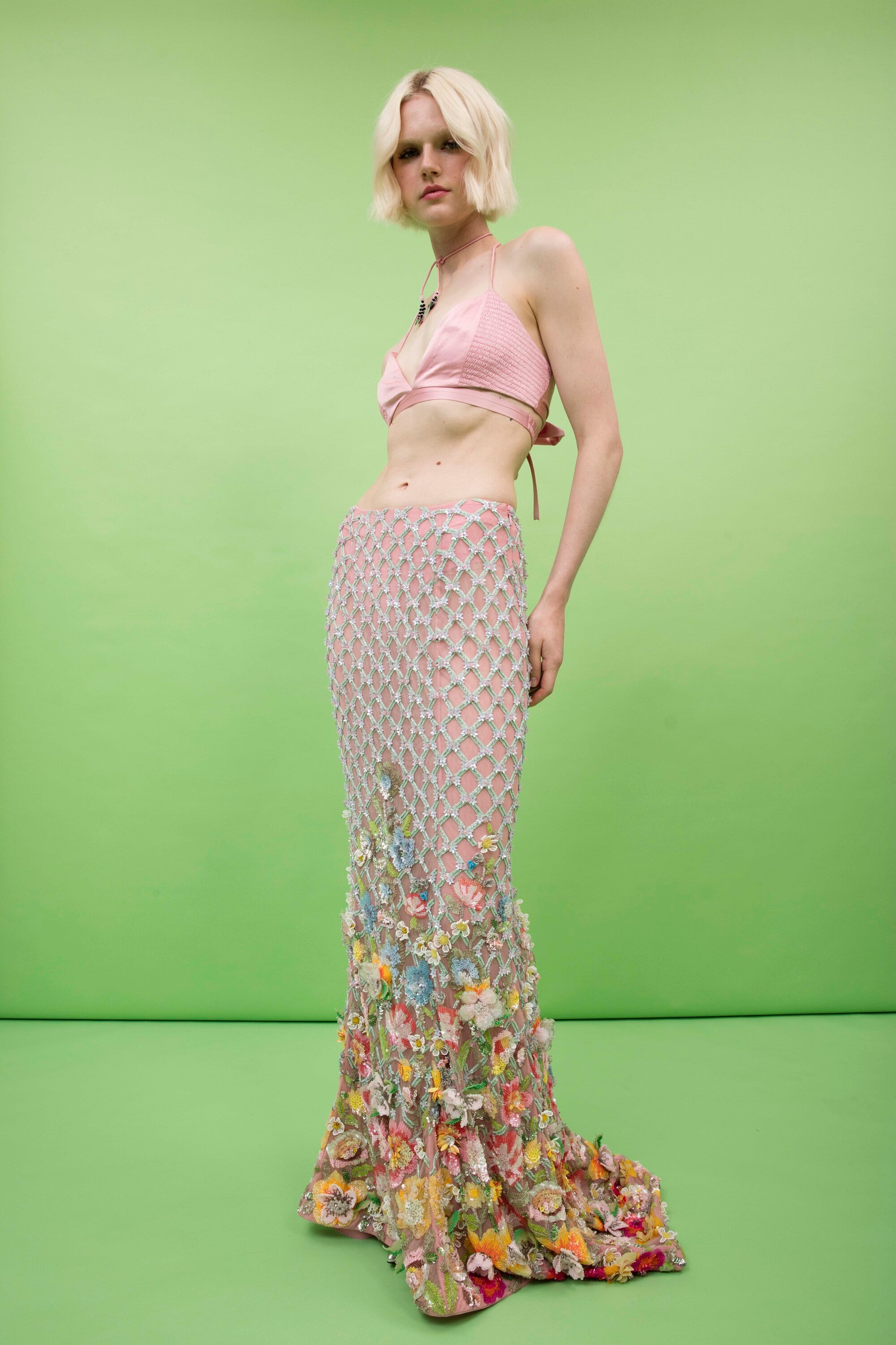 Aurora rose quartz Twilight Blossom Skirt
