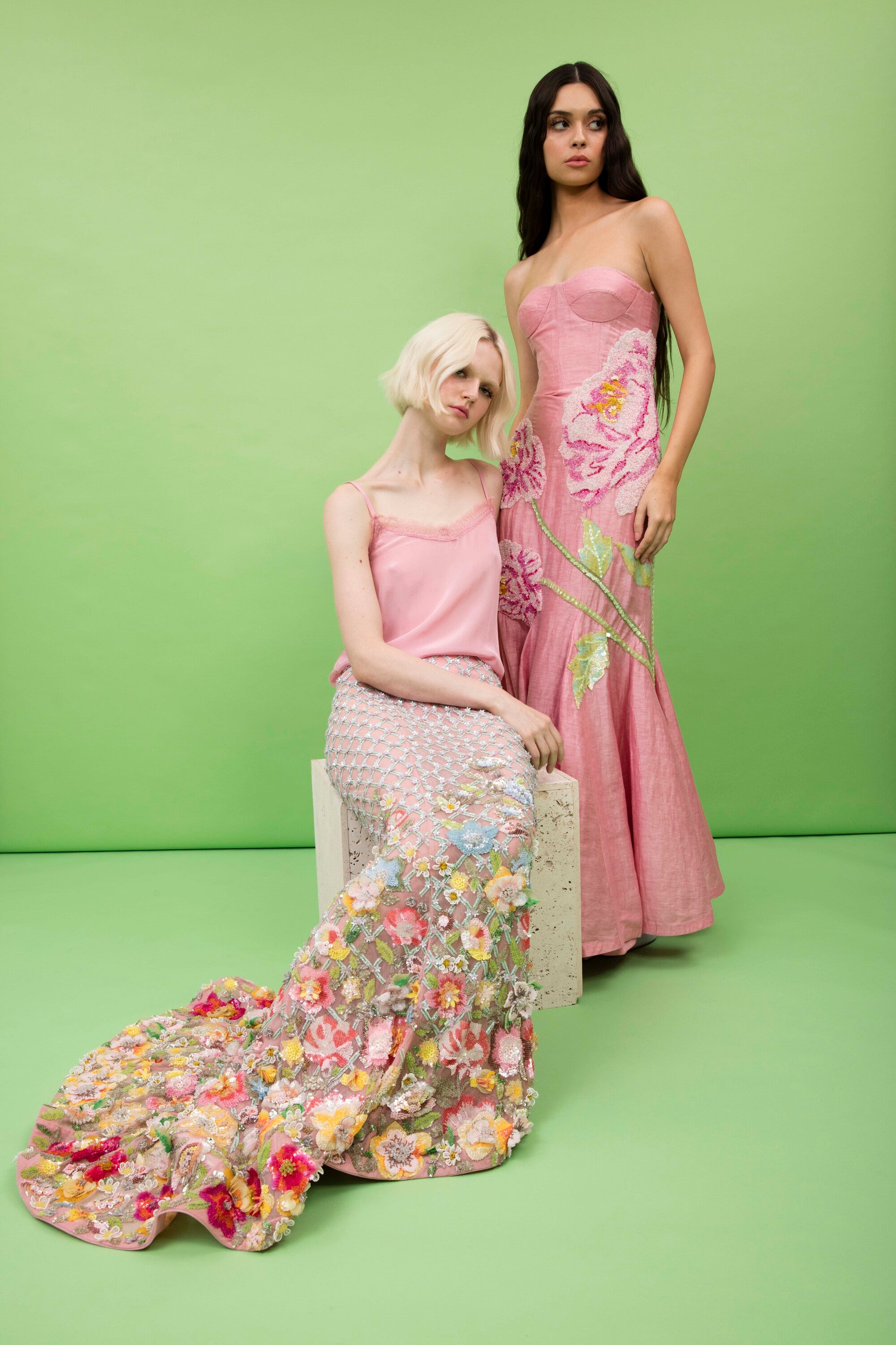Aurora rose quartz Twilight Blossom Skirt