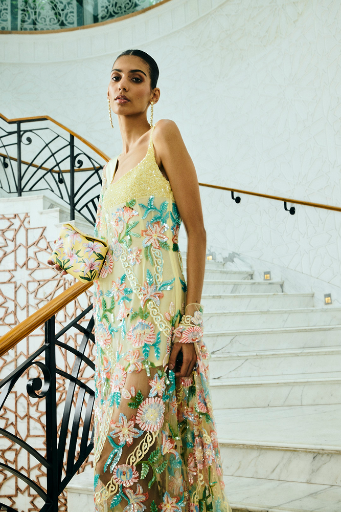 After-party dress featuring beaded dress craftsmanship, perfect for a luxury event outfit