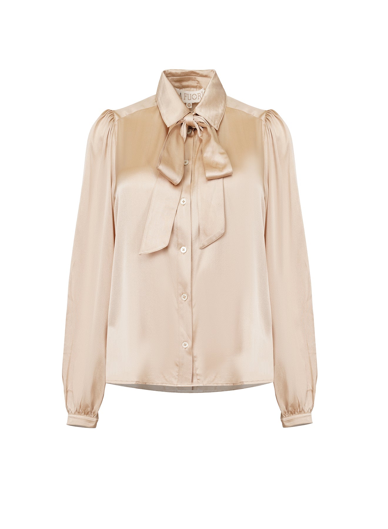 Champagne satin blouse on sale