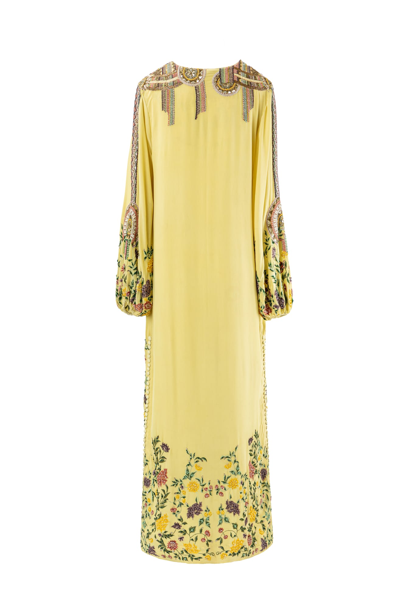 Artisanal couture gown inspired luxury kaftan dress, bohemian luxury fashion for festive celebration dress