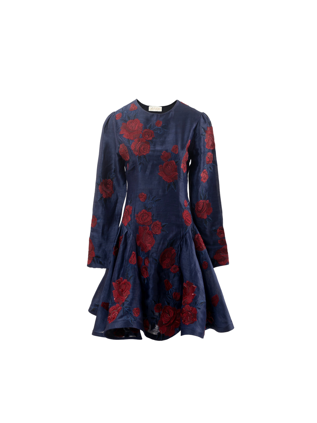Rosé Embroidered Mini Dress