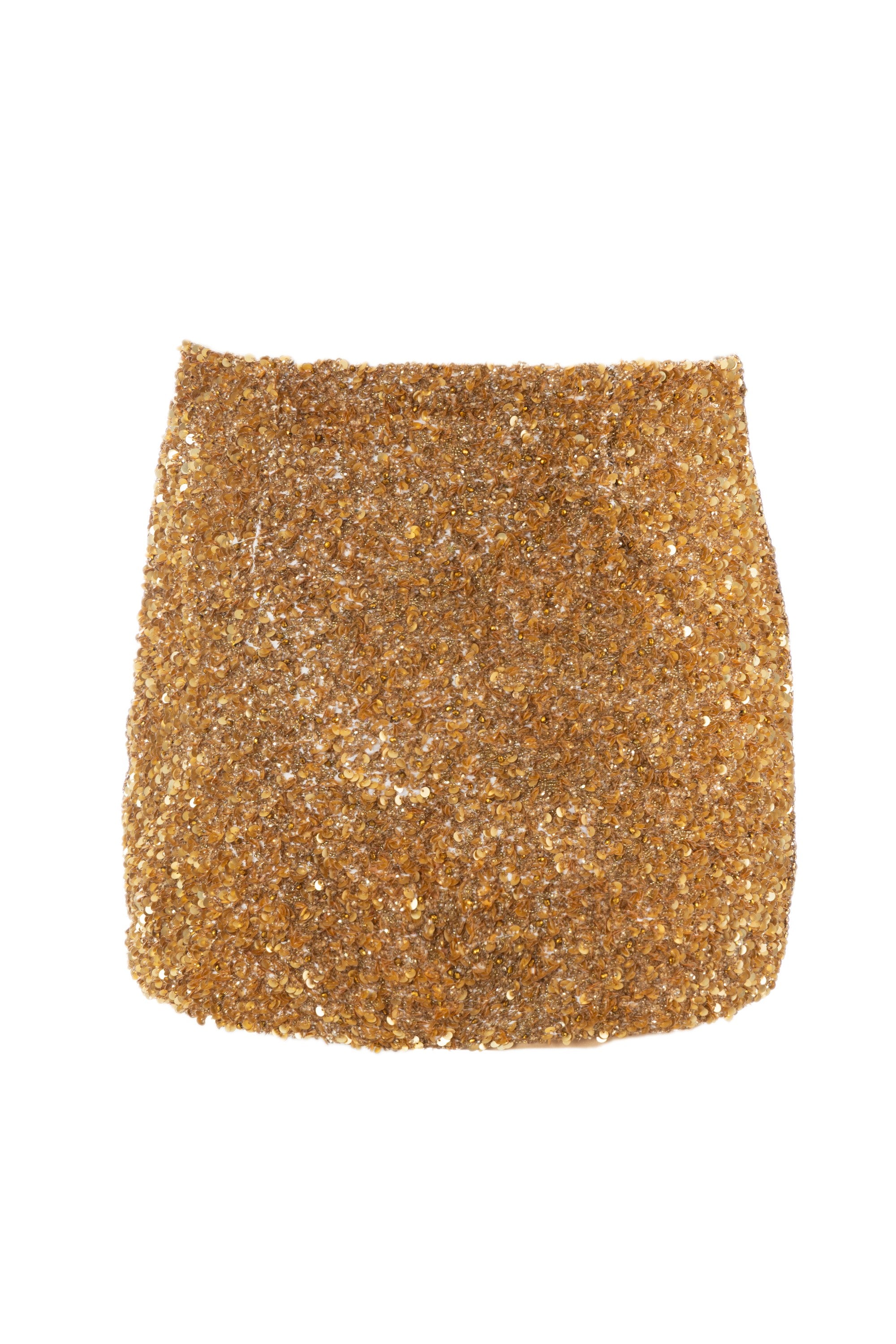 Gilded Honeycomb Mini Skirt
