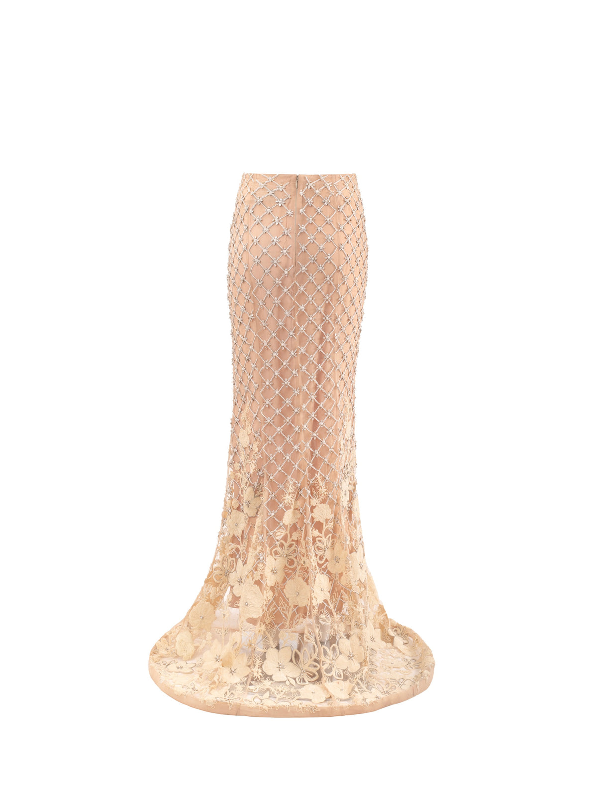Champagne Veil Embellished Skirt