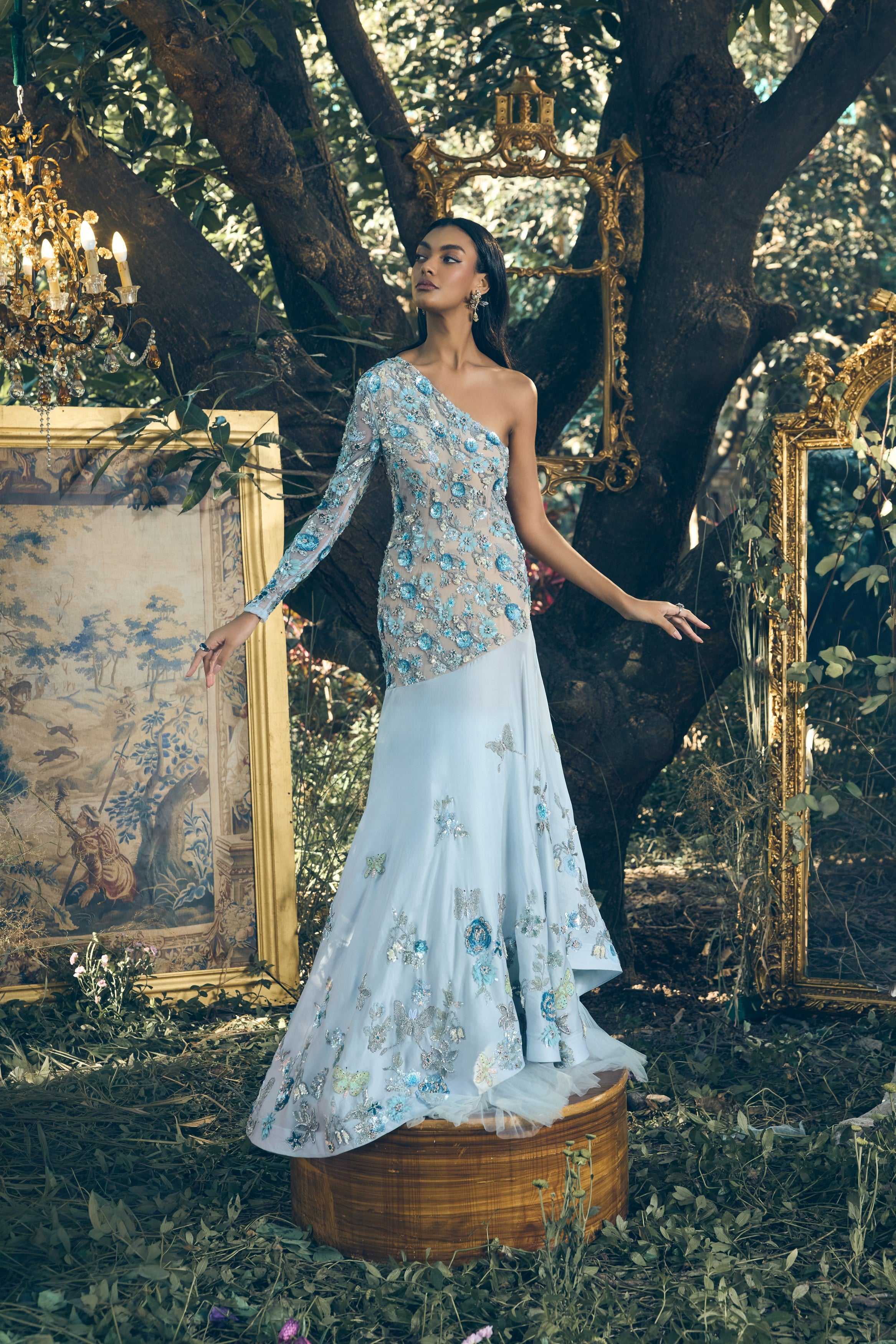 Bare Blue Twirl Dress