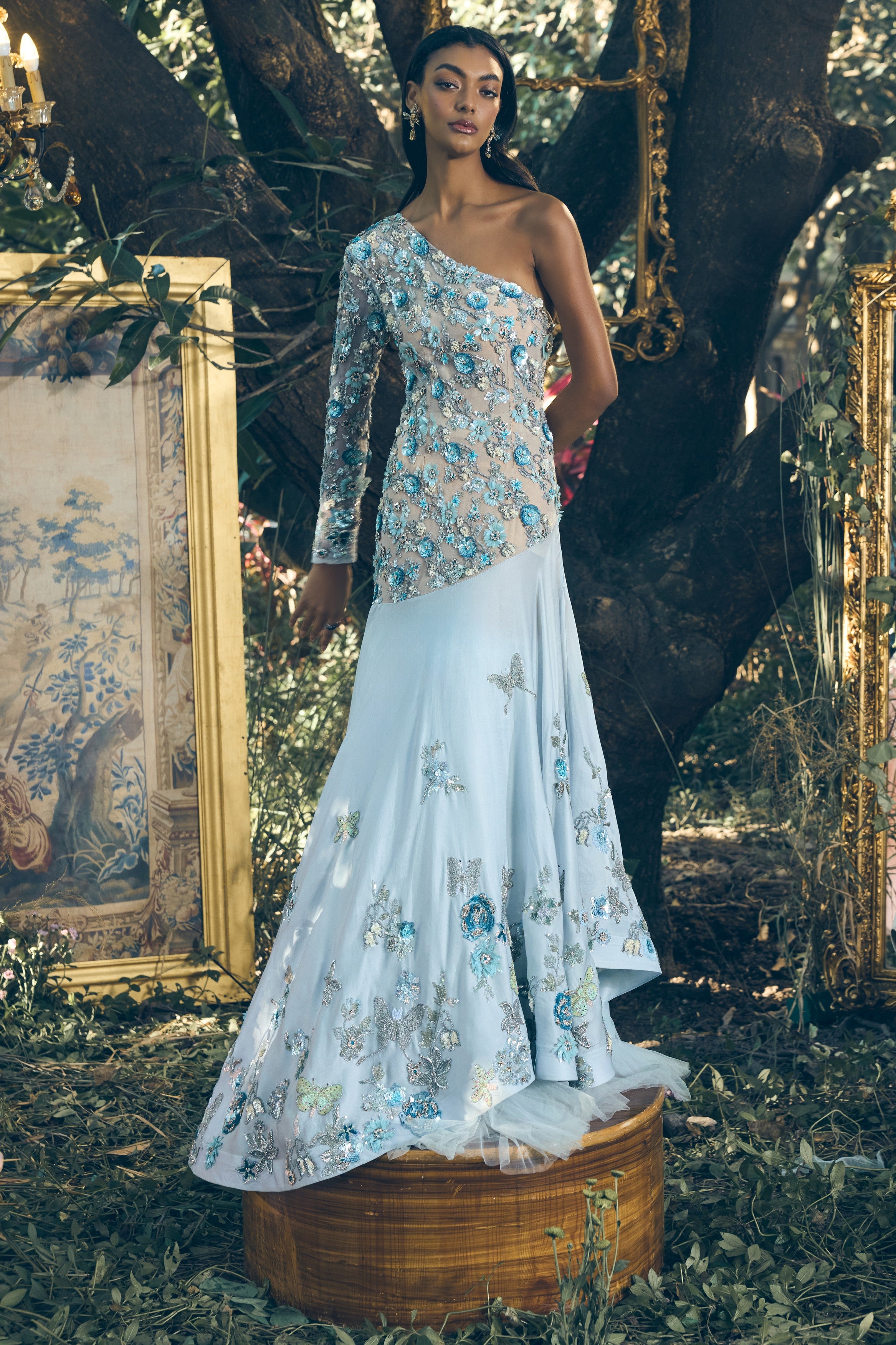 Bare Blue Twirl Dress