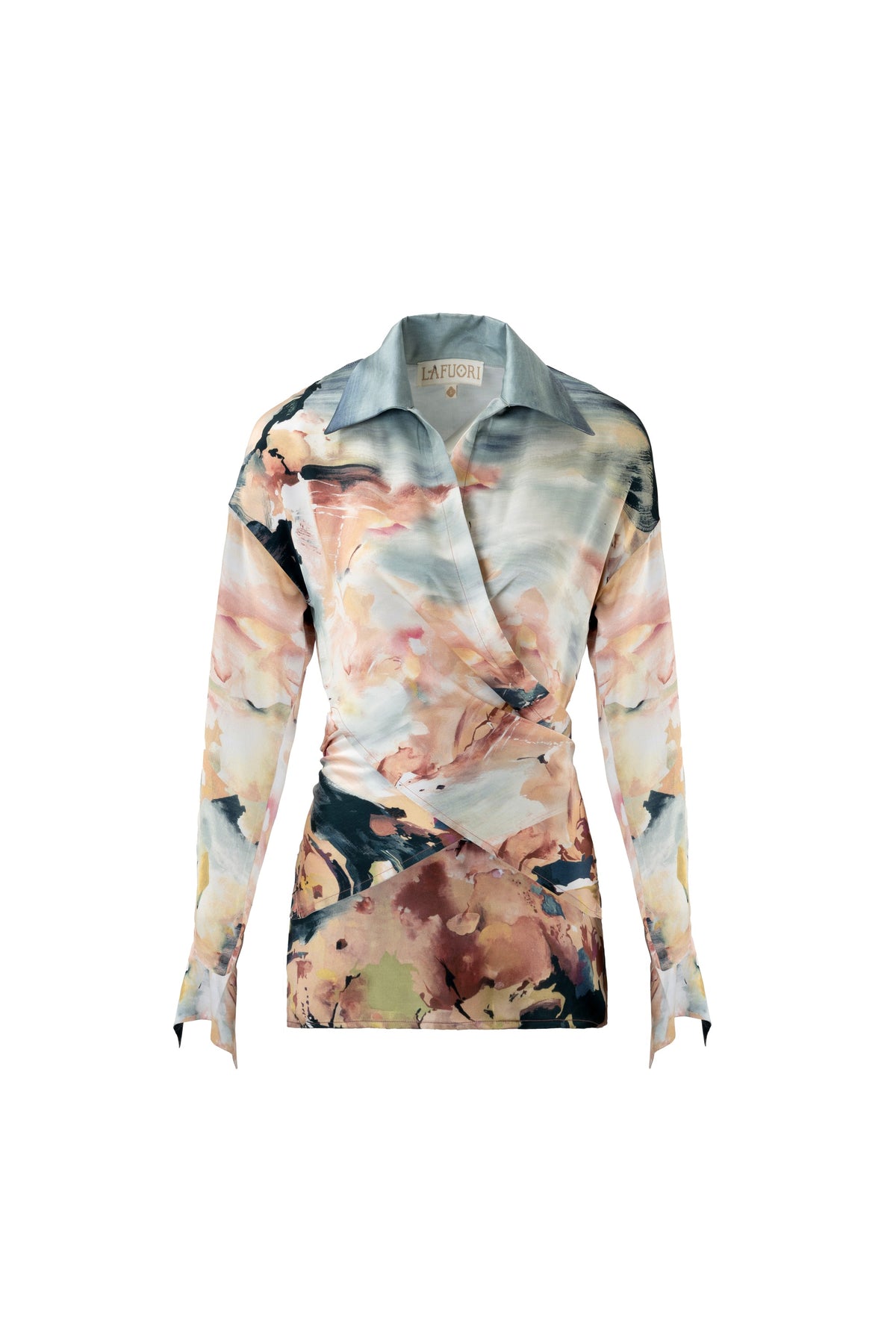 Peach Mist Wrap Top