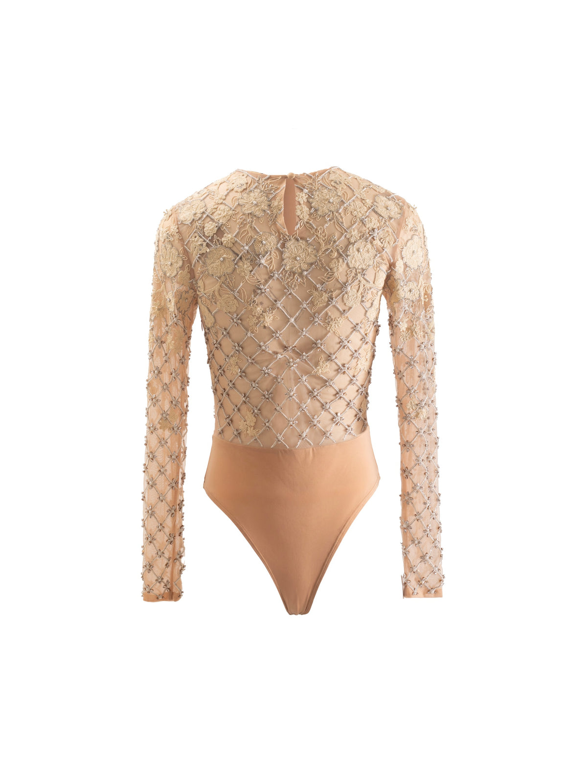 Champagne Veil Embellished Leotard