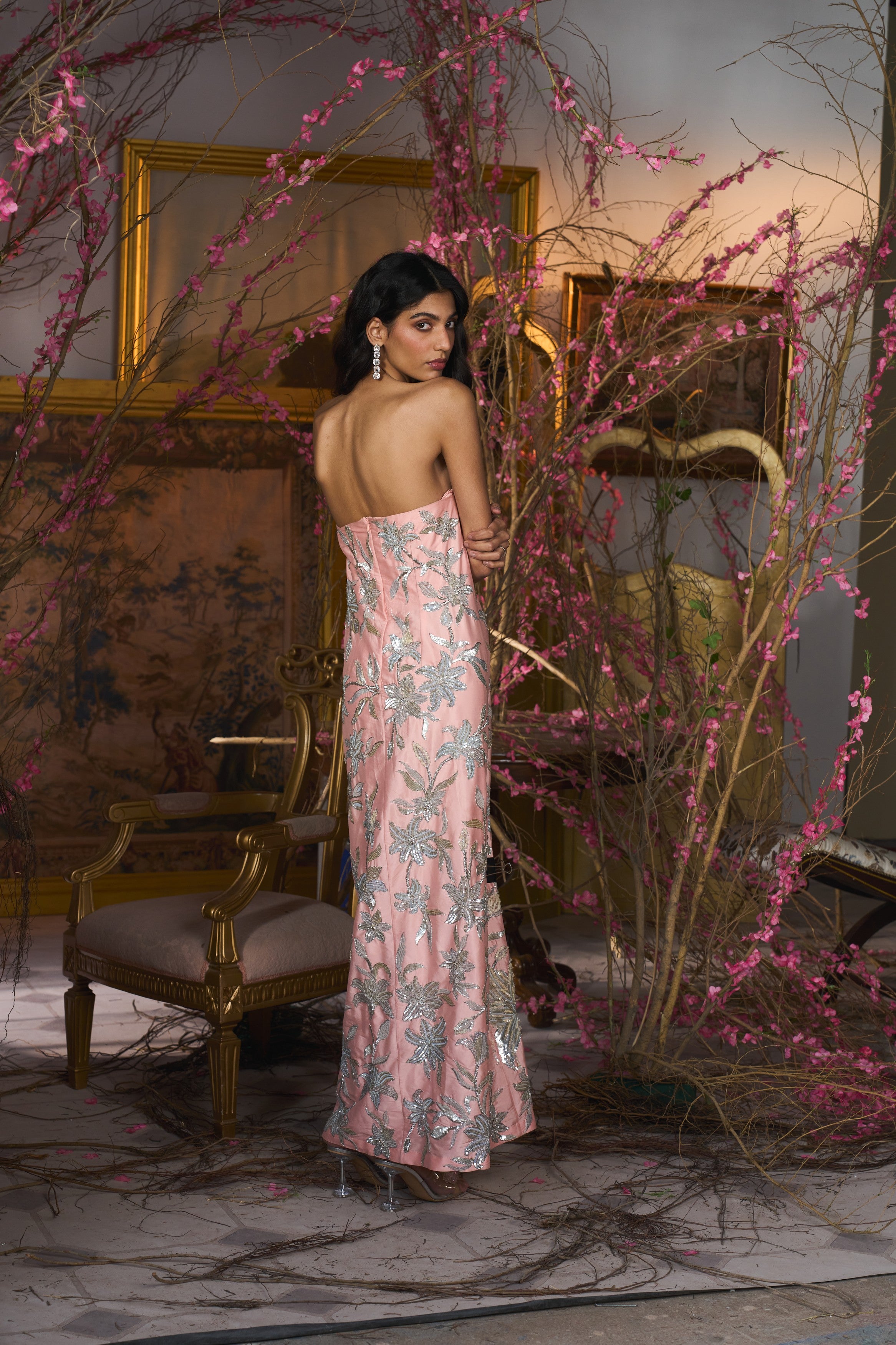 Frosted Rose Tapestry Dress