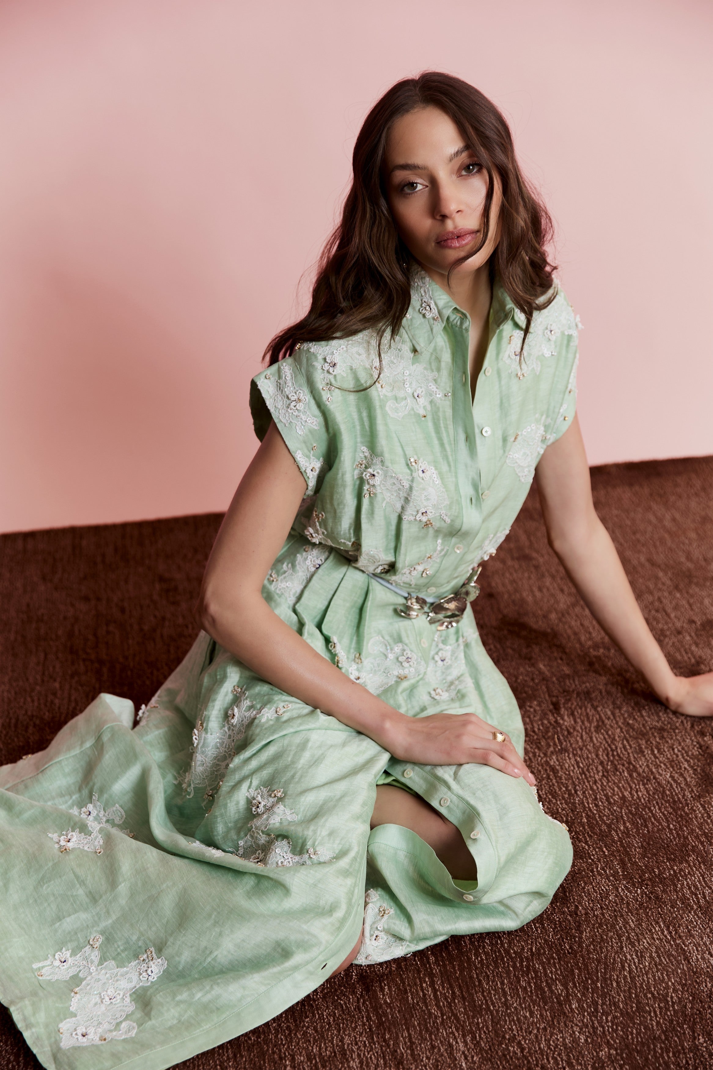Pixie Pearl Shirt Dress