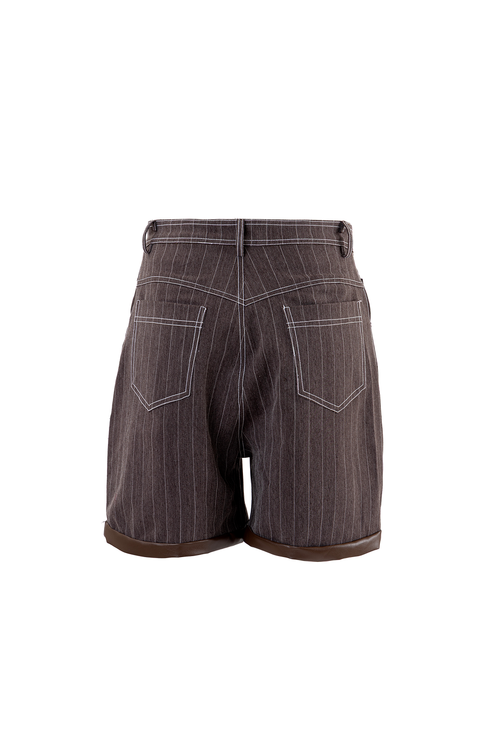 Espresso Pinstripe Shorts