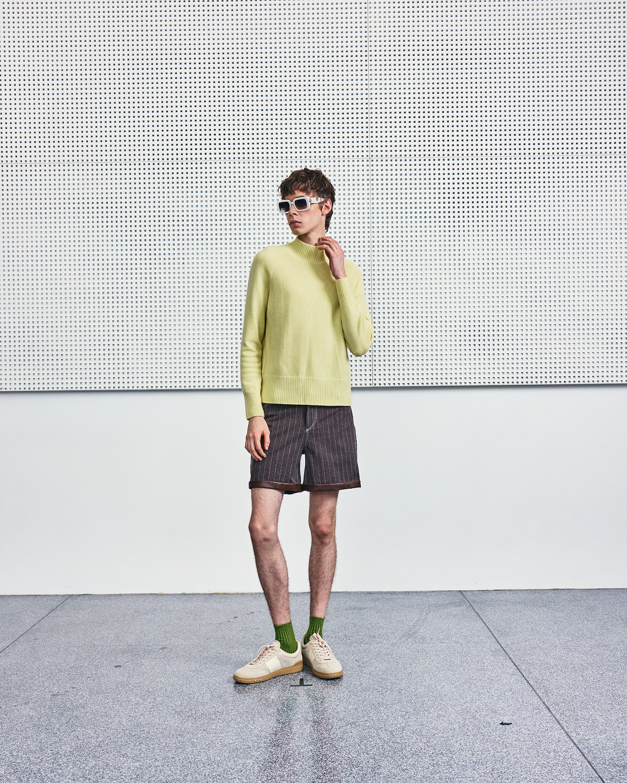 Espresso Pinstripe Shorts