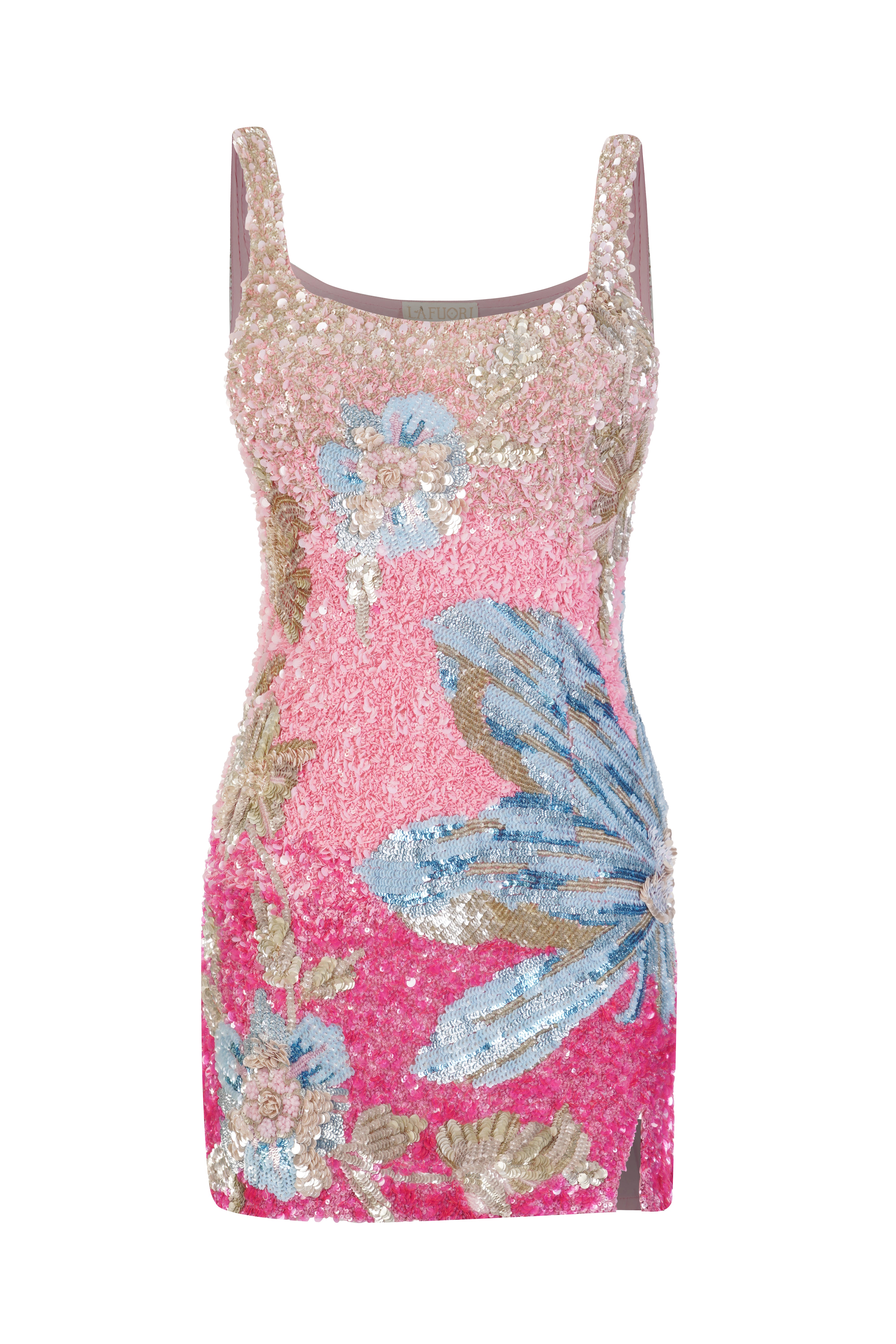 Fleur oasis fully emb. Mini dress