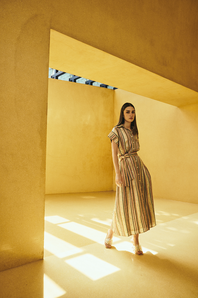 Destination wear outfit crafted as a vacation shirt dress for effortless daytime styling