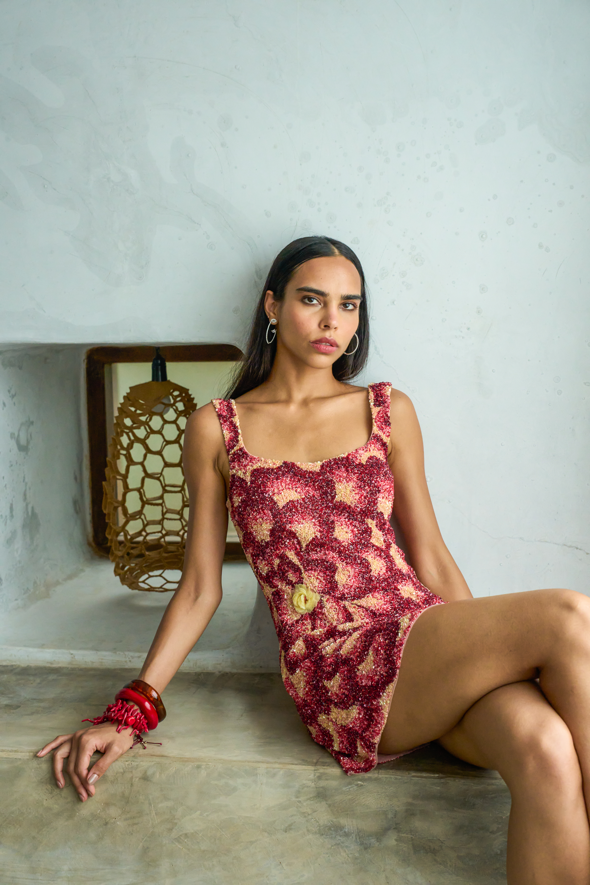 Mini Rose Embroidered Dress