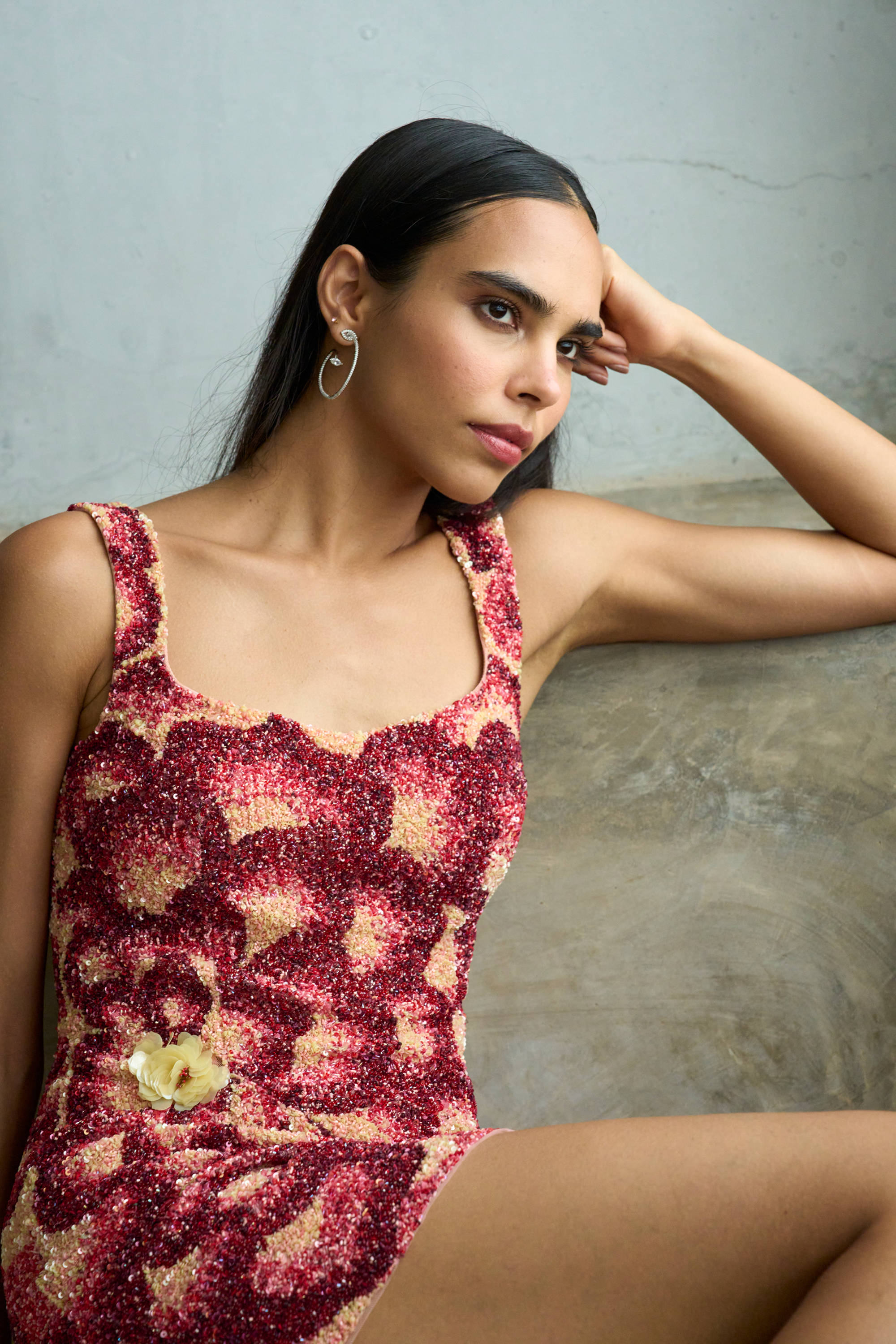 Mini Rose Embroidered Dress Multicolor / Custom