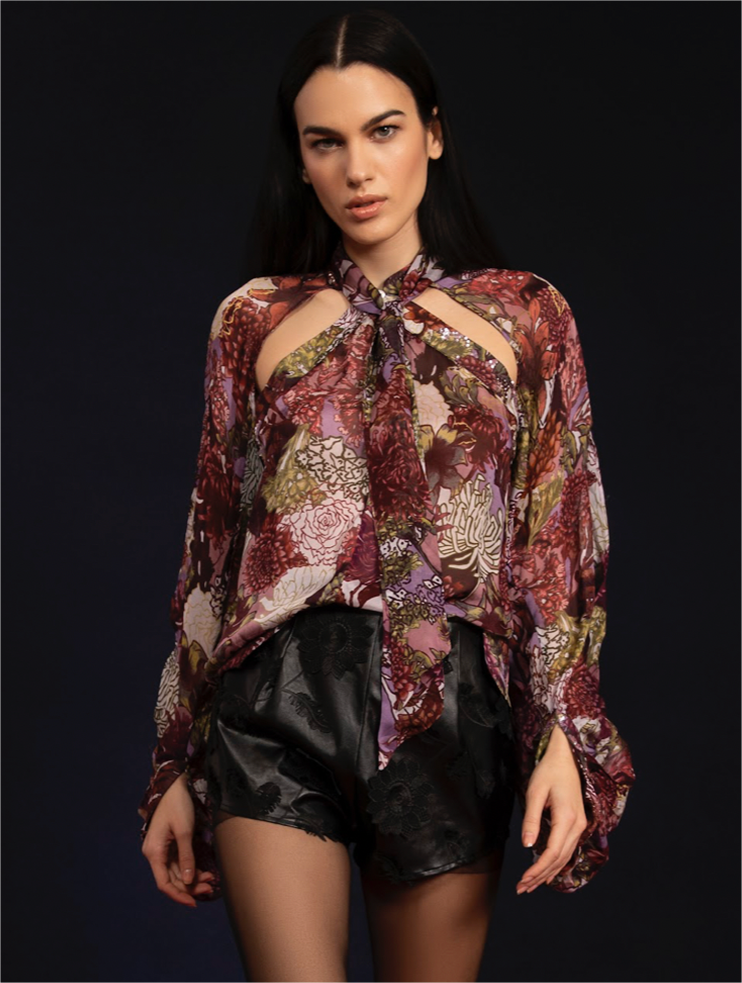 Hazel Flora Reverie Cut Out Top