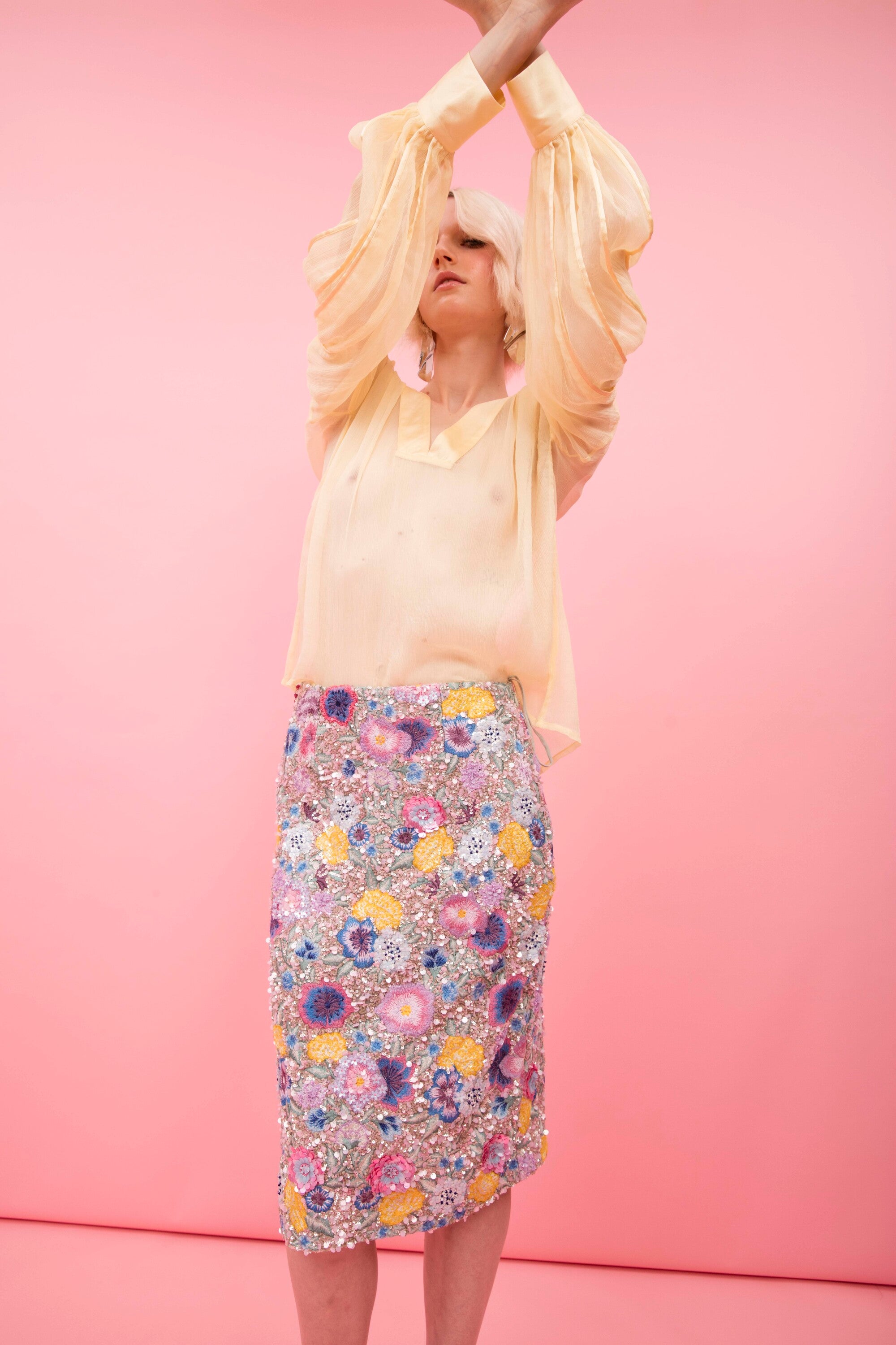 Elysia pink blossom column skirt