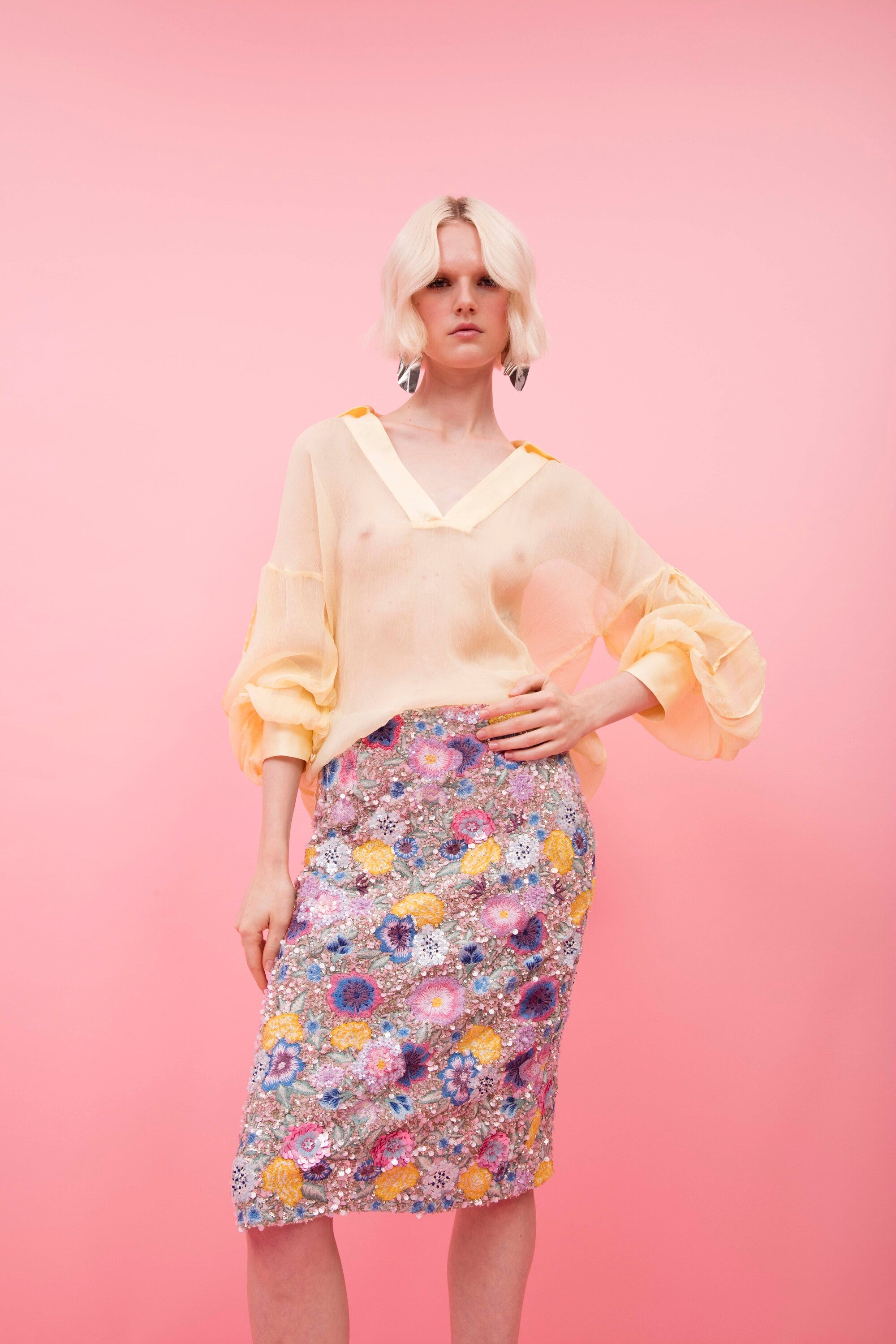 Elysia pink blossom column skirt