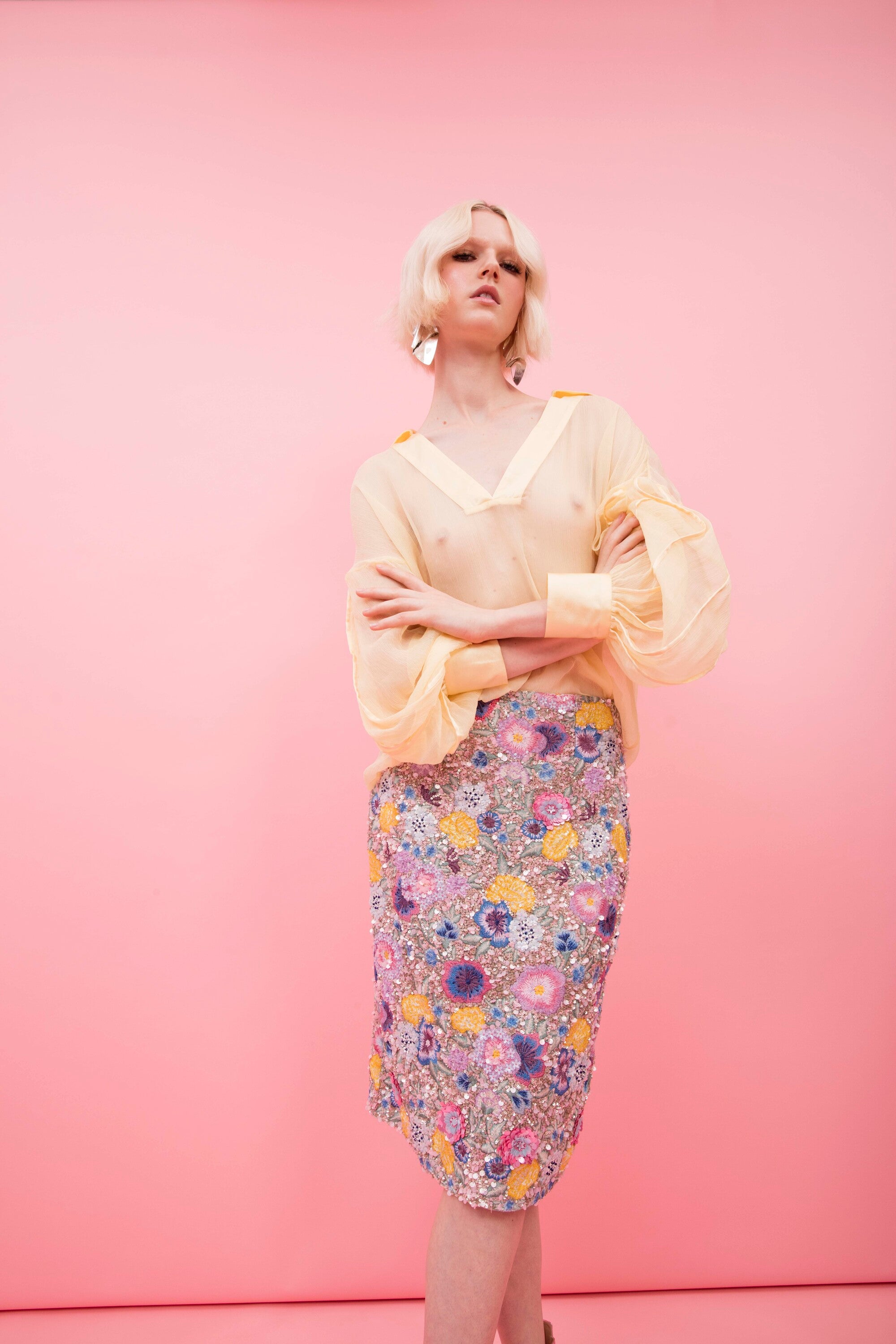 Elysia pink blossom column skirt