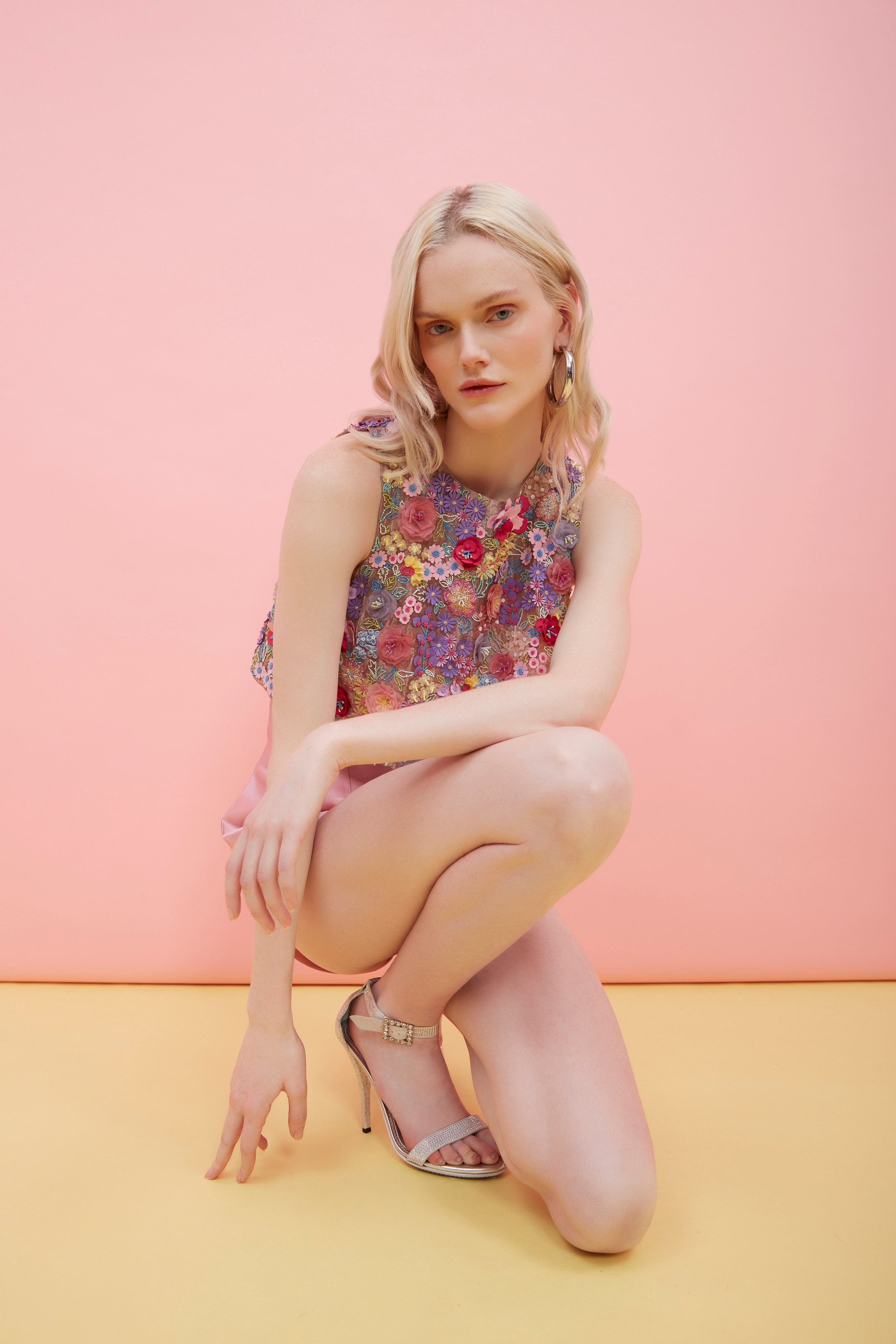 Mafalda Floral 3D Embellished Top