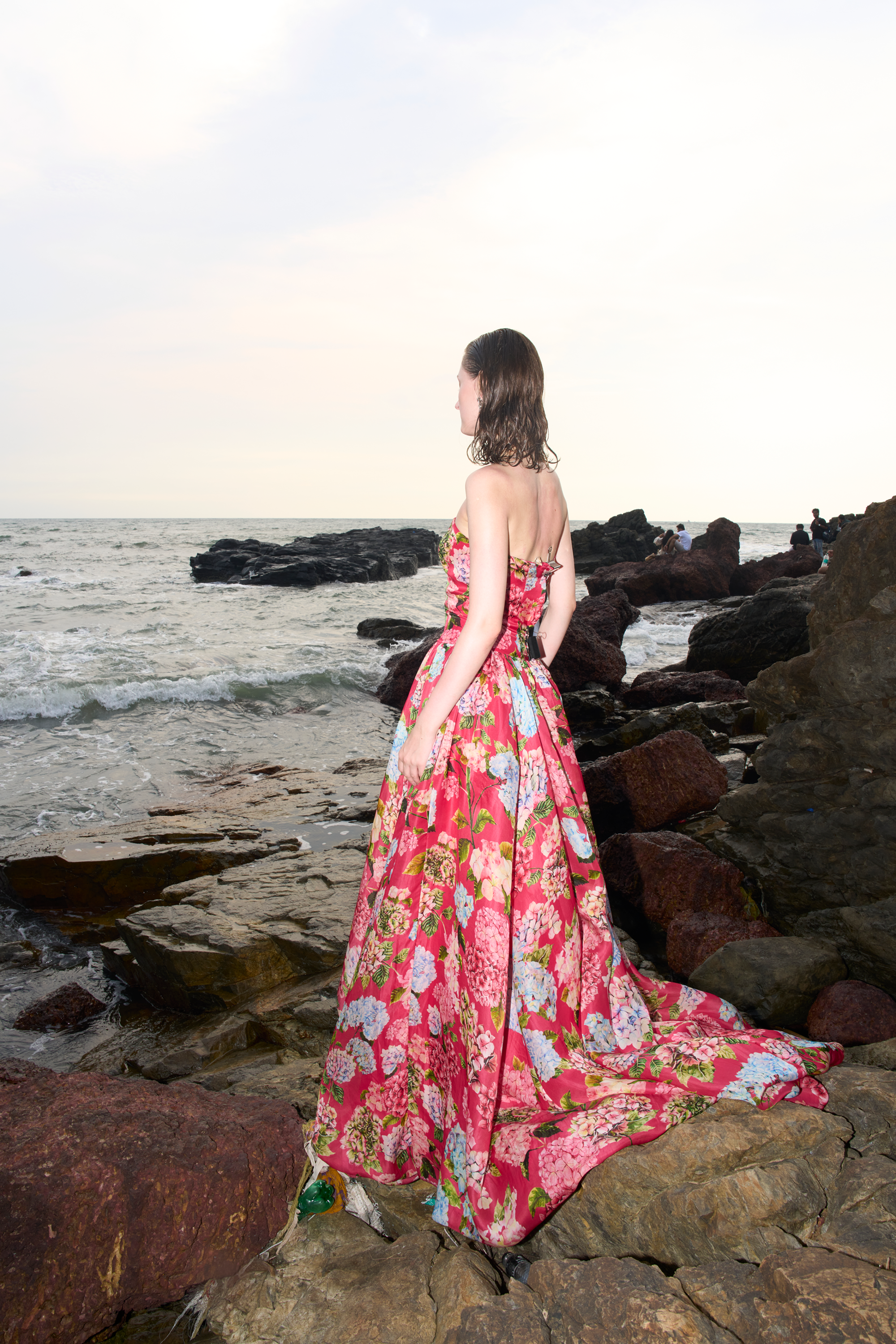 Fuchsia Bloom Balloon Gown