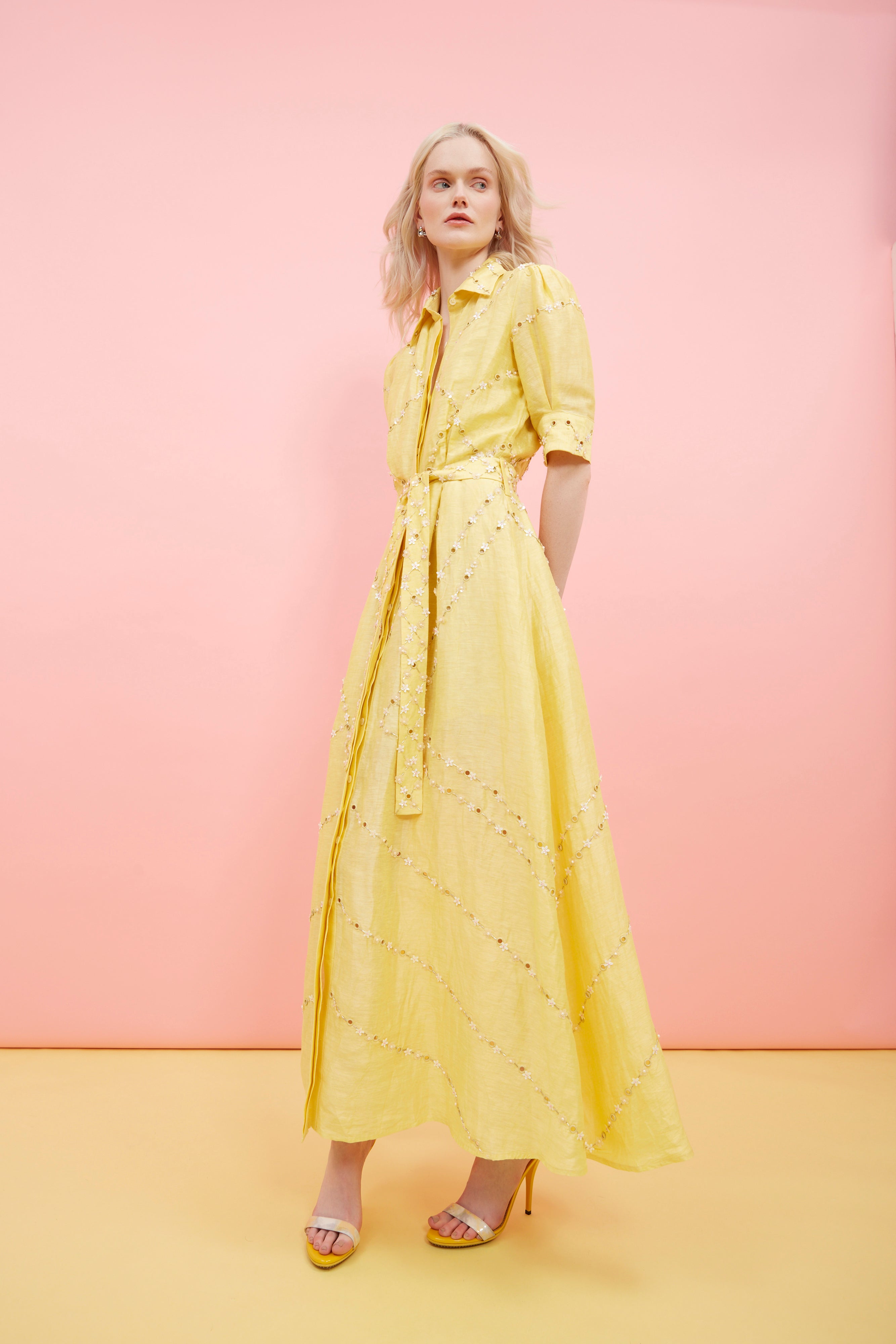 Soleil Eyelet Embroidered Shirtdress