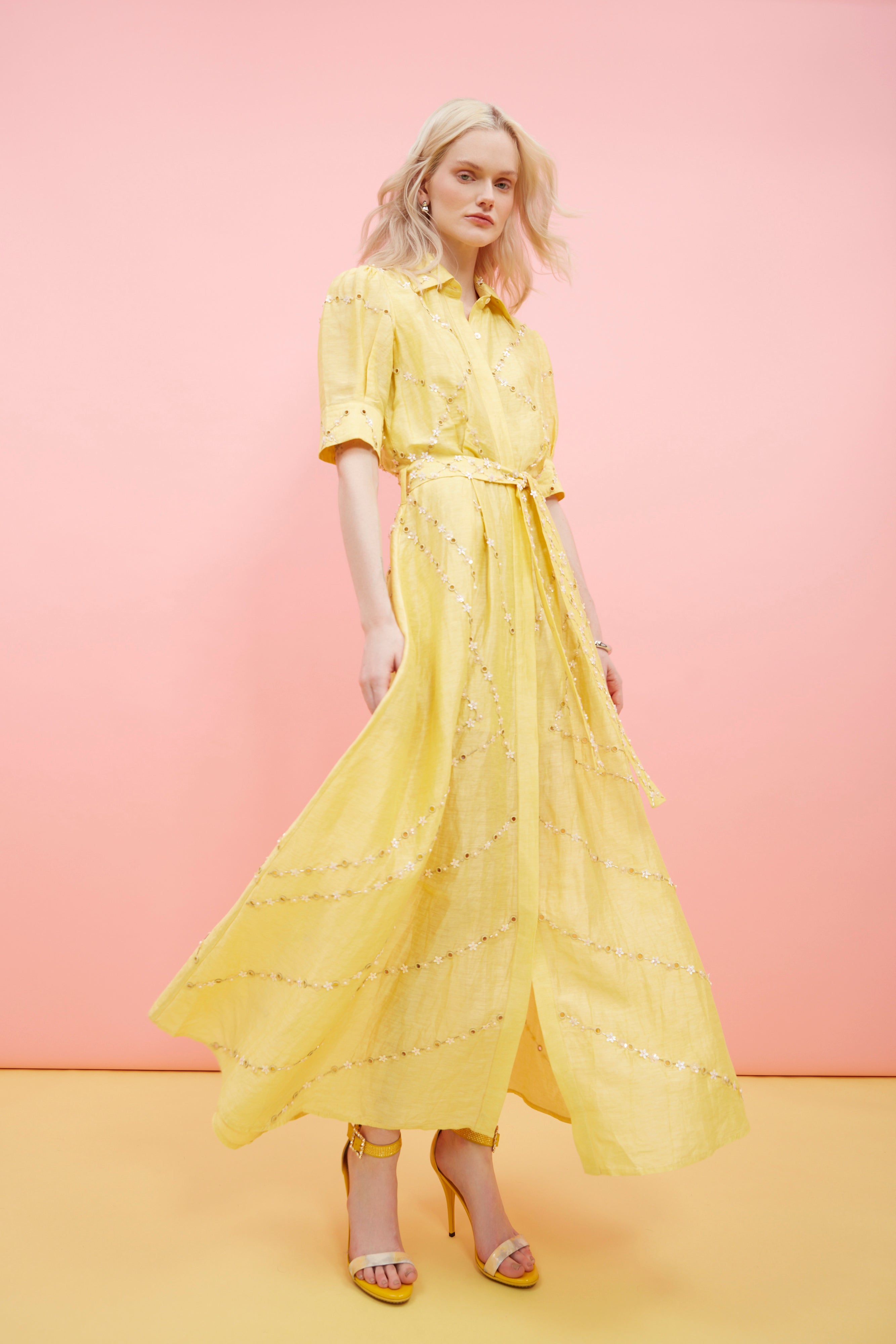 Soleil Eyelet Embroidered Shirtdress