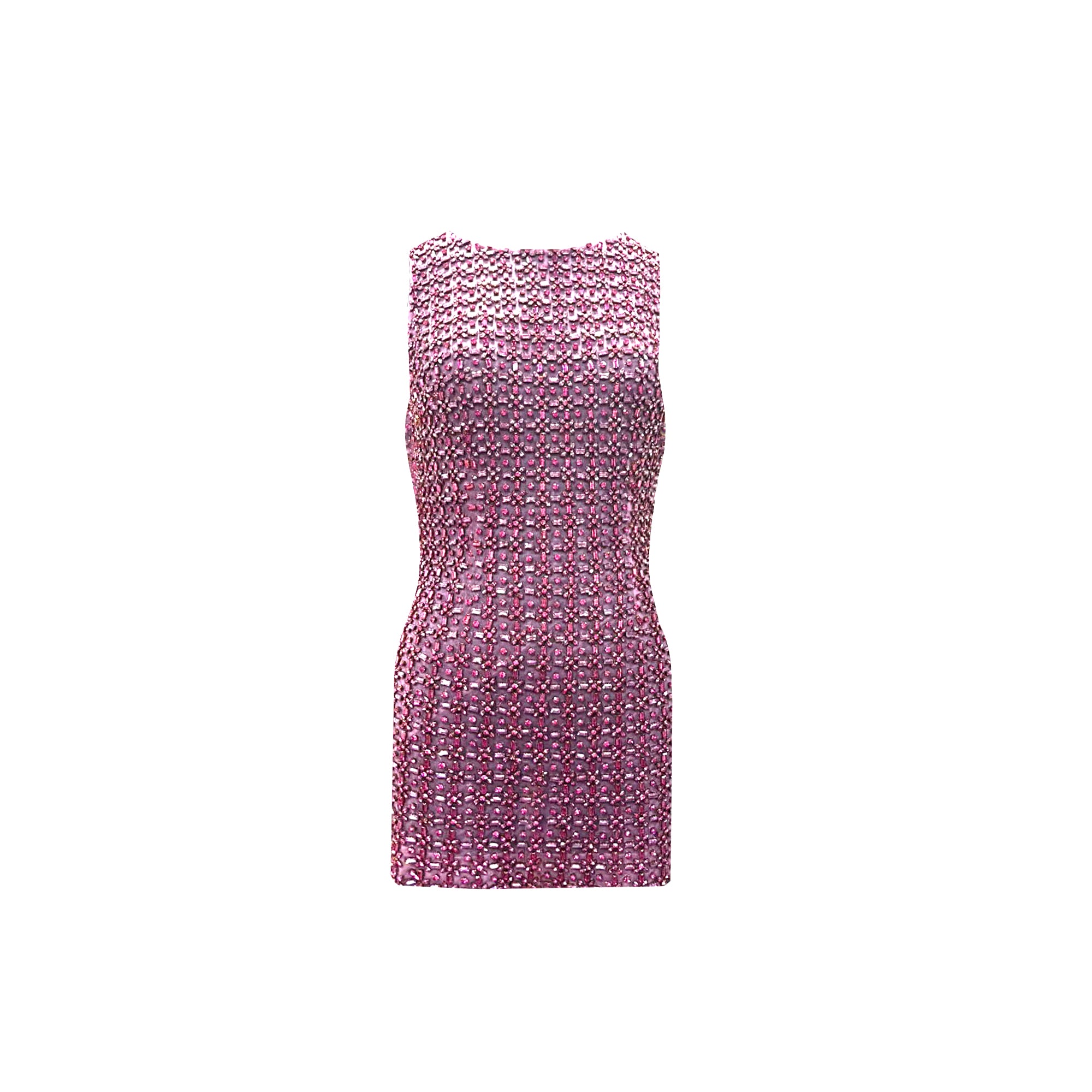 Crystal Rose Embroidered Mini Dress