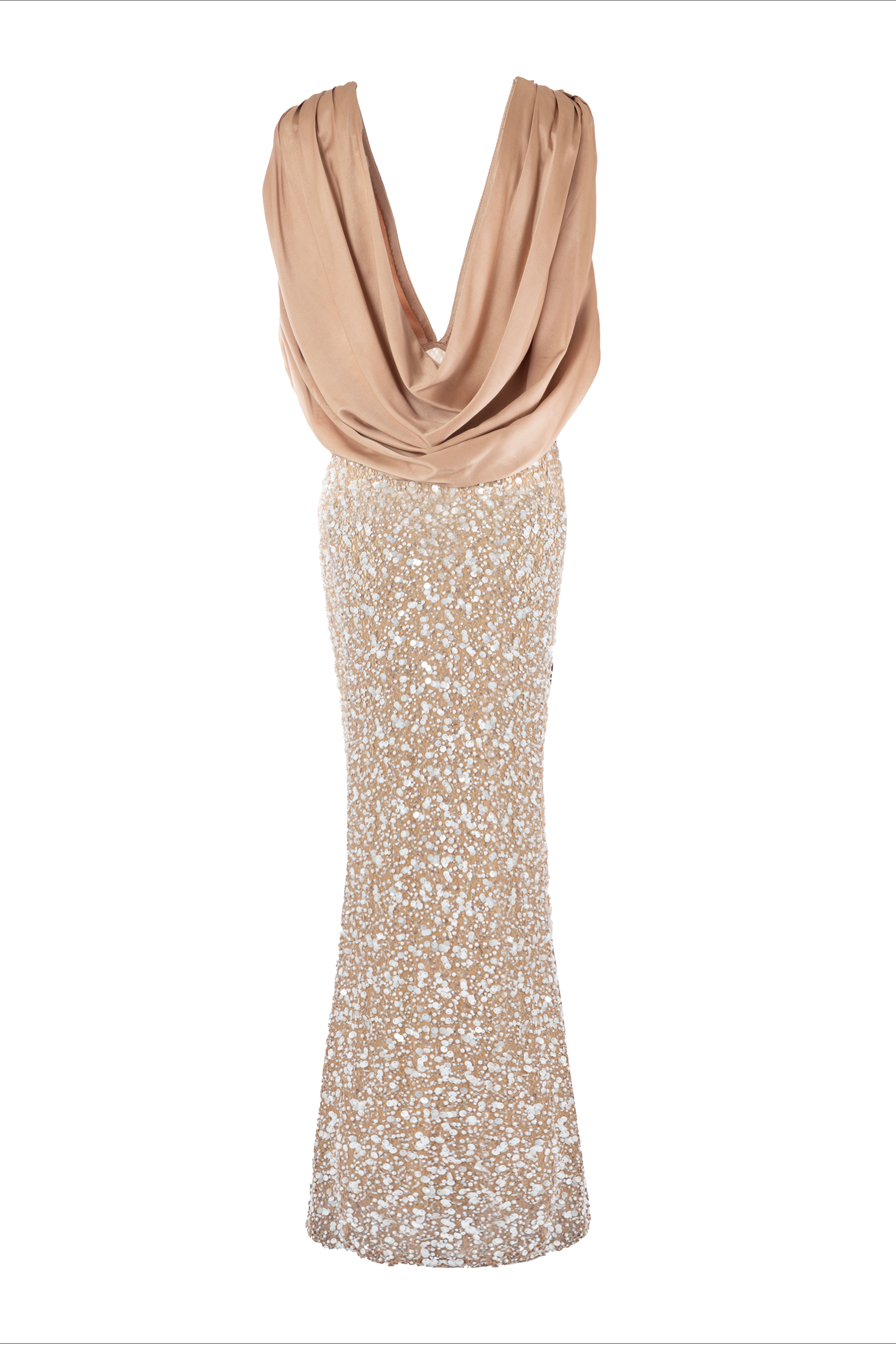 Genevieve Nude Lace Gown