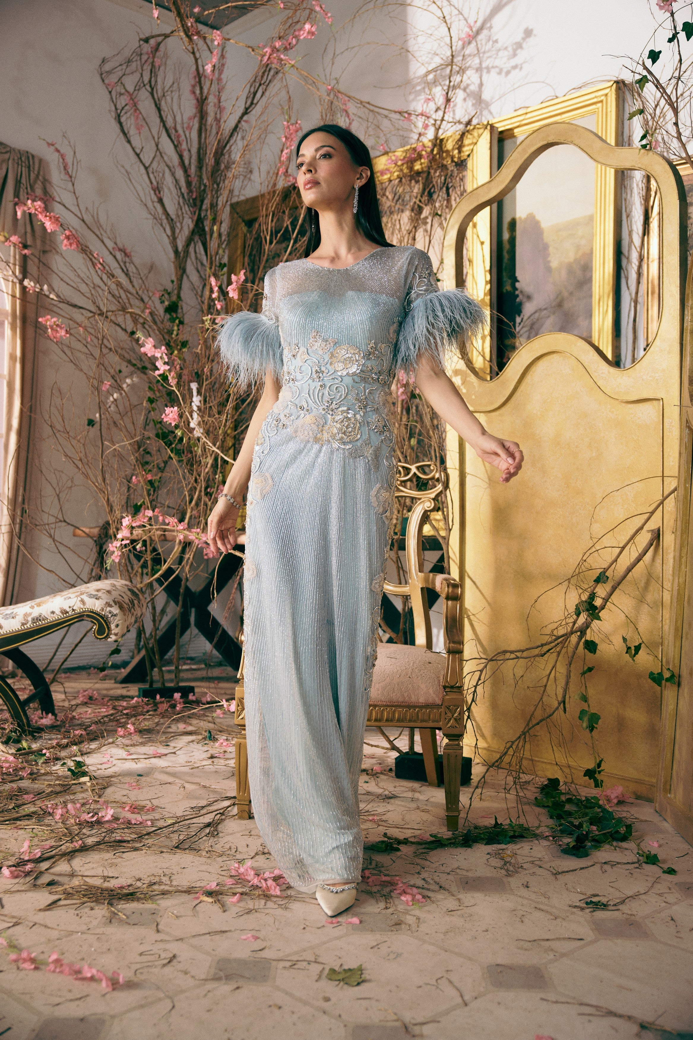Crystal Feather Dreamscape Gown