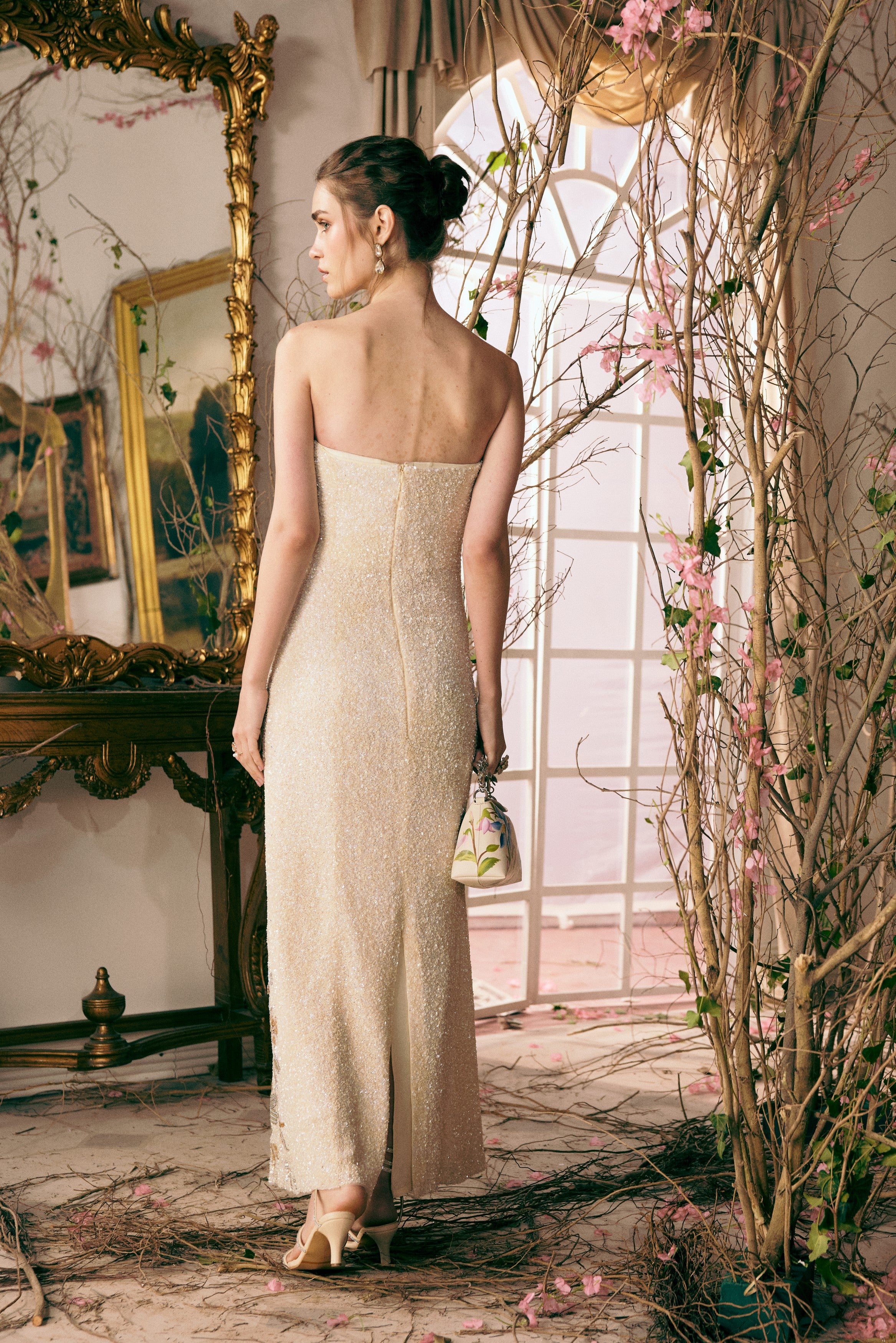Golden Flora Dreamscape Dress