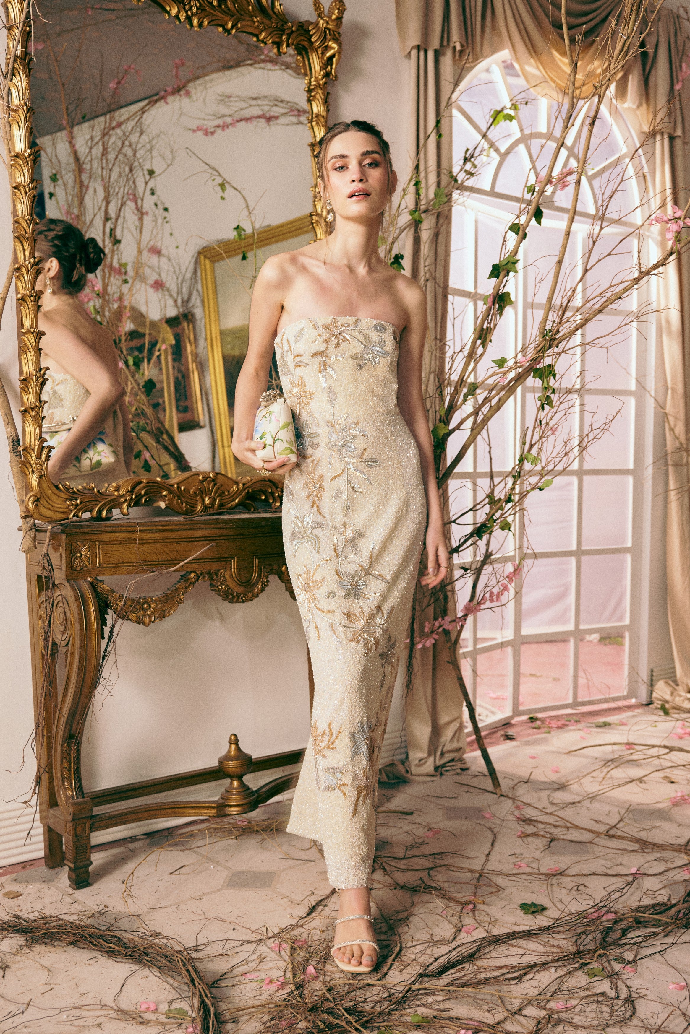 Golden Flora Dreamscape Dress